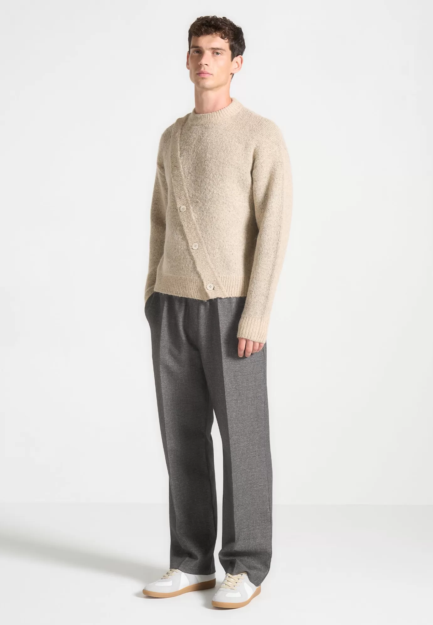 Flash Sale Asymmetric Brushed Wool Knit Jumper - Knitwear