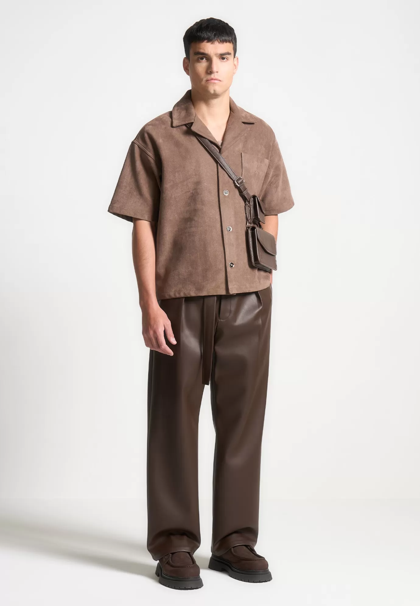 Sale Boxy Suede Shirt - Shirts