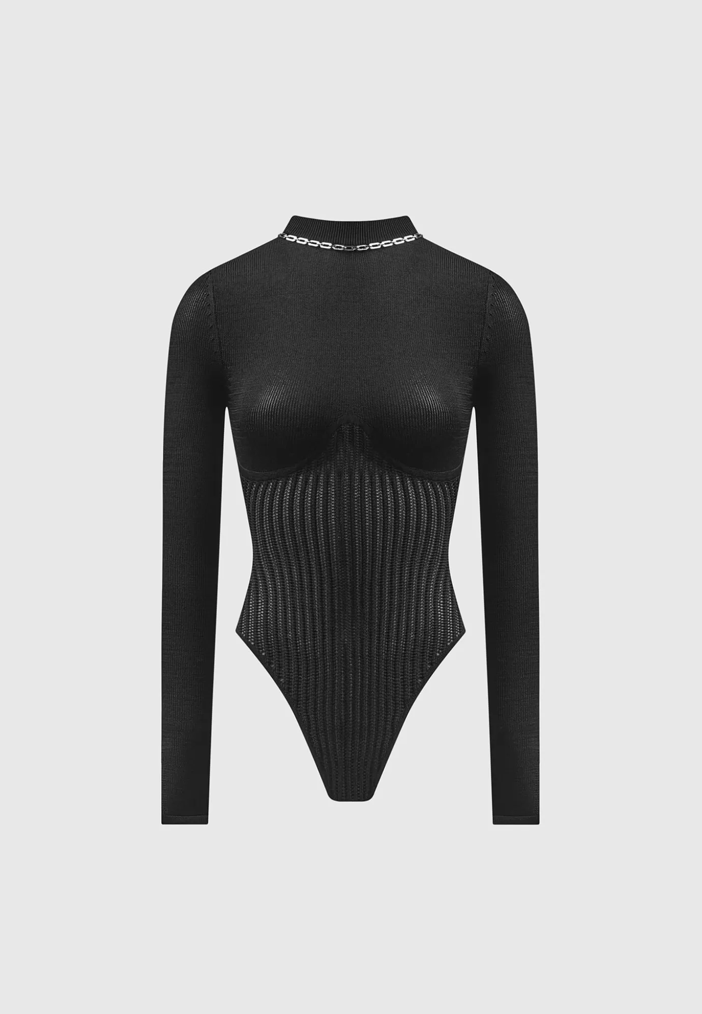 Best Contour Knit Bodysuit with Chain - Matching Sets