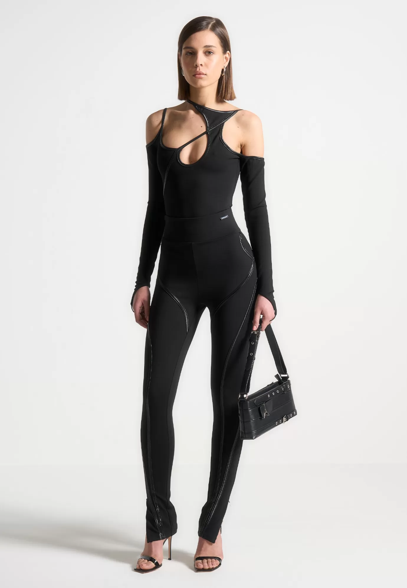 Online Contrast Asymmetric Bodysuit - Bodysuits