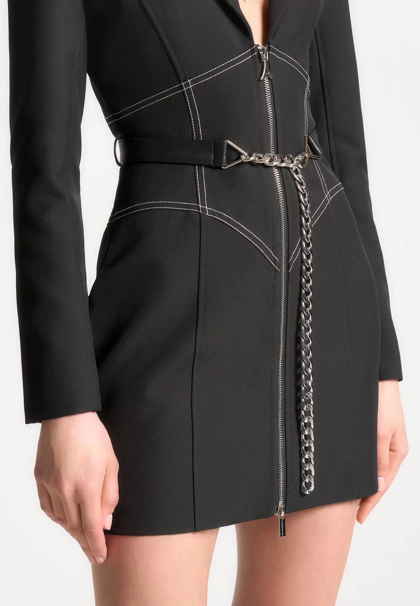 Flash Sale Corset Blazer Dress with Chain - Dresses