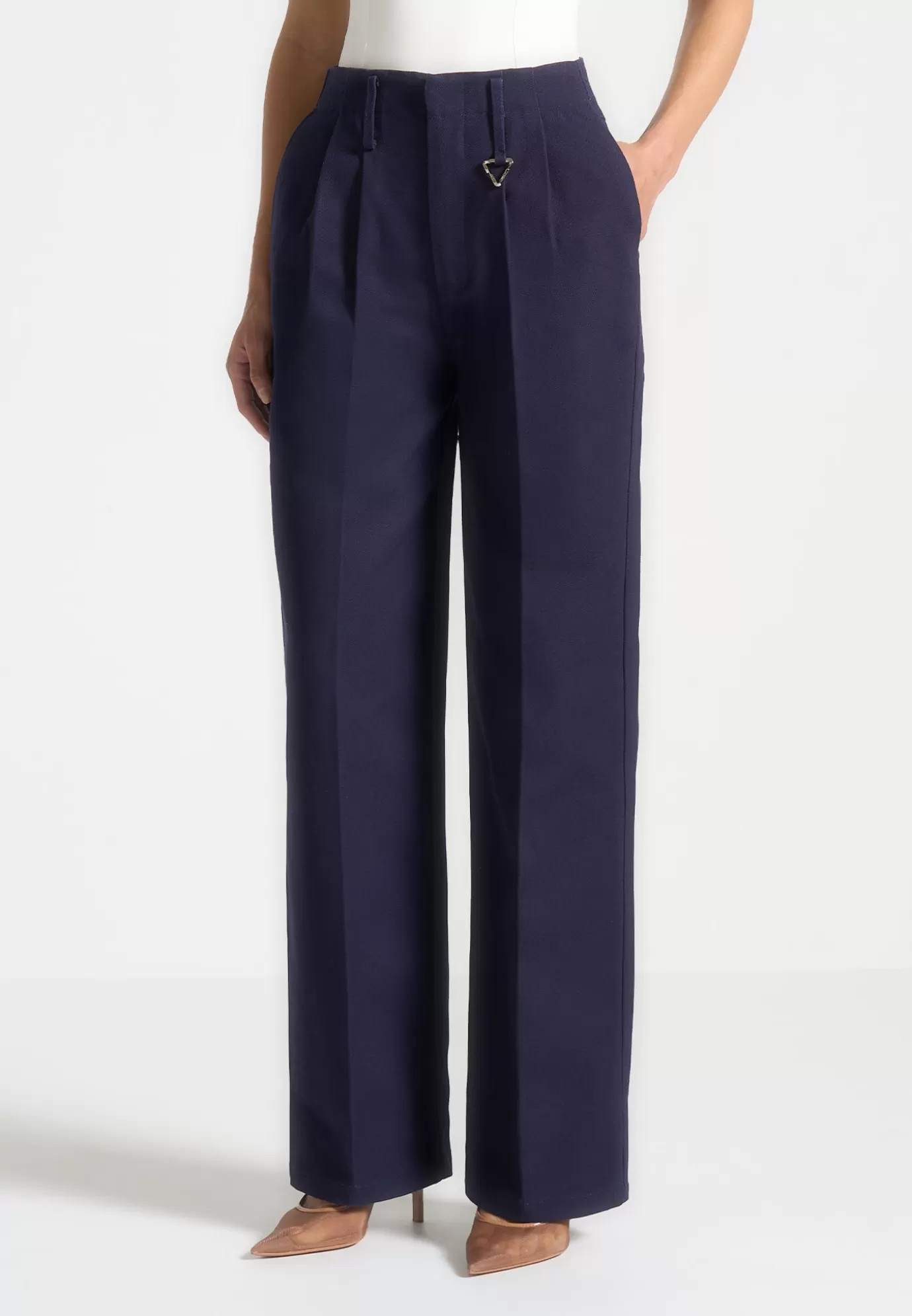 Sale Creased Gabardine Trousers - Suits