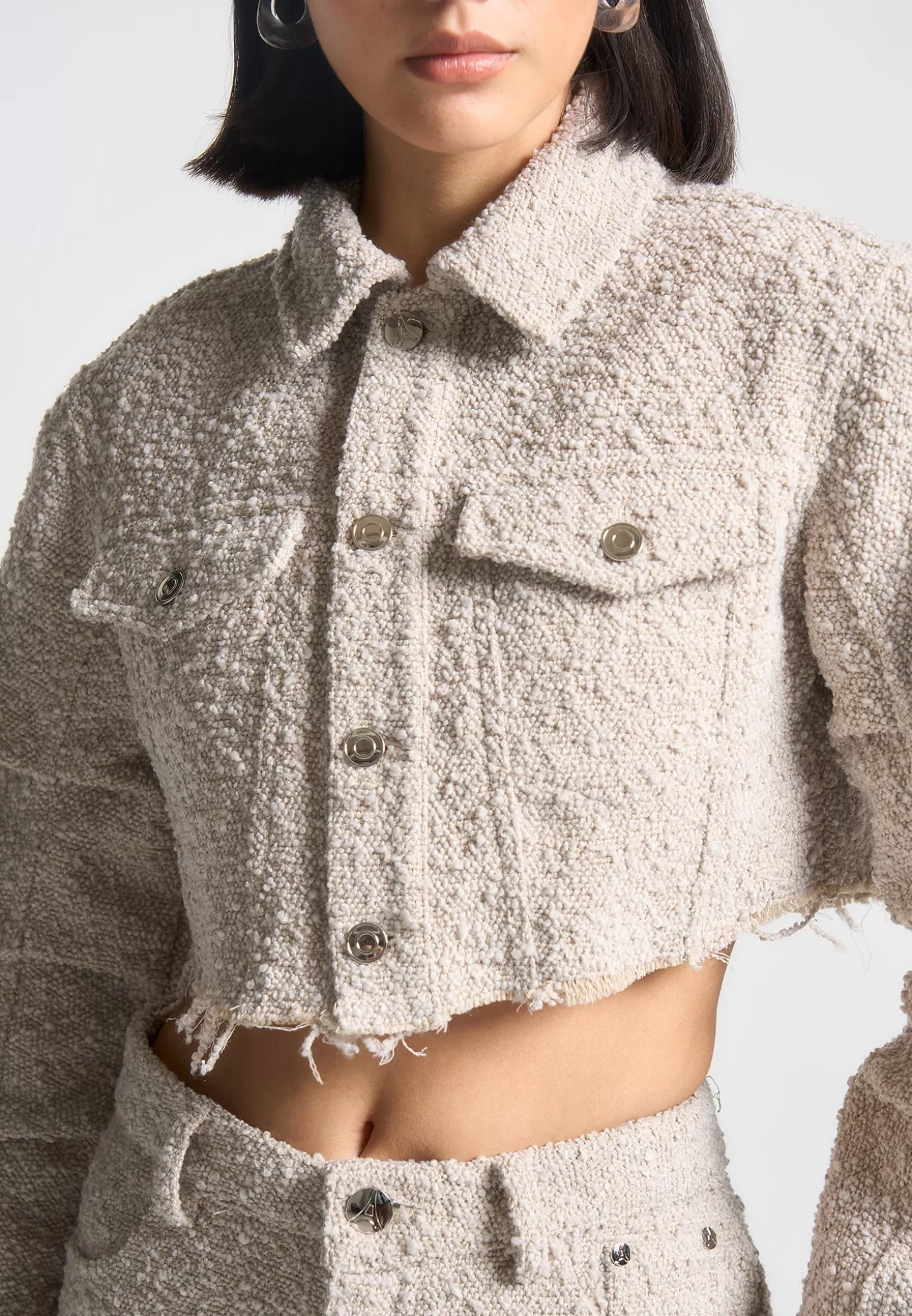 Sale Cropped Boucle Jacket - Matching Sets