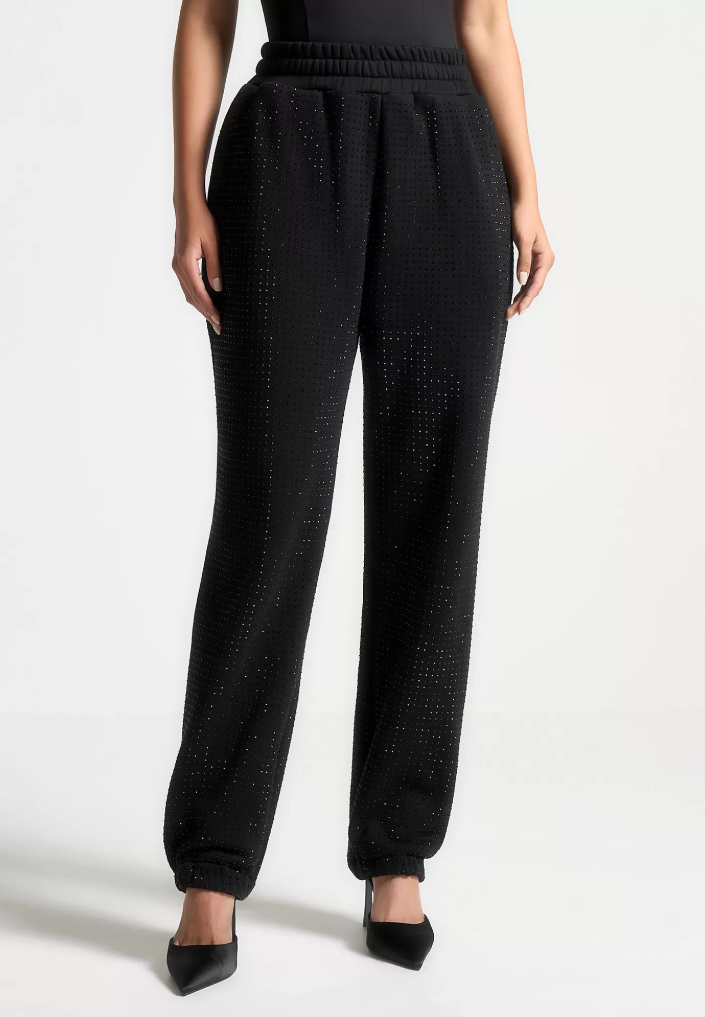 Online Cuffed Rhinestone Joggers - Tracksuits