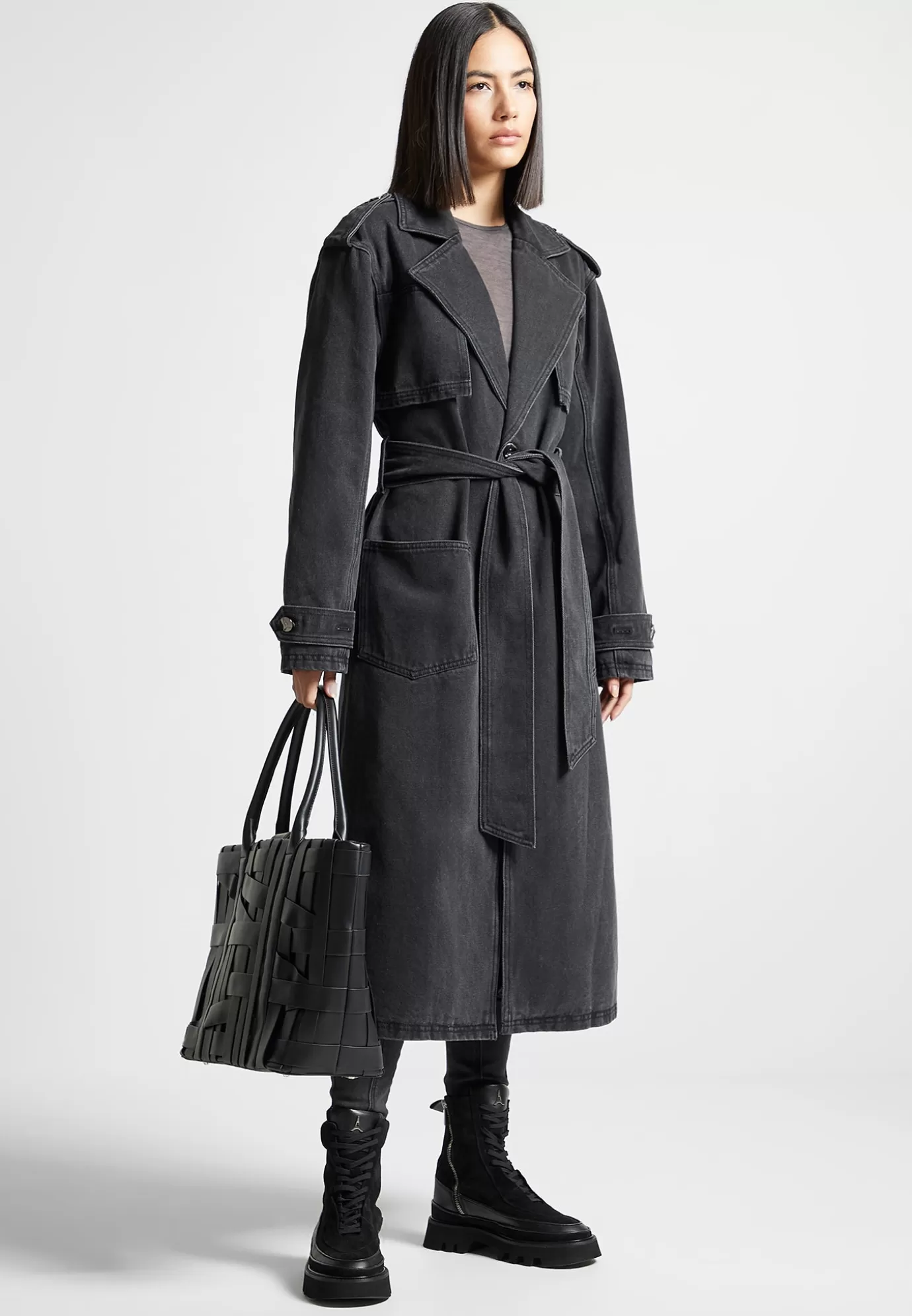 New Denim Trench Coat - Washed Outerwear