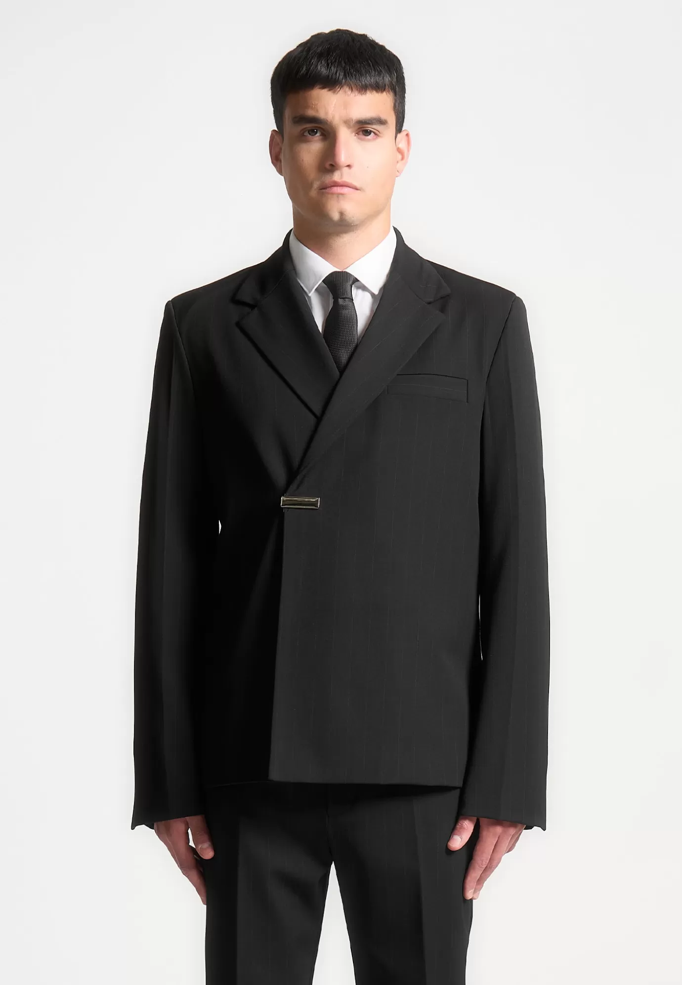 Cheap Double Breasted Pinstripe Suit Jacket - Suits