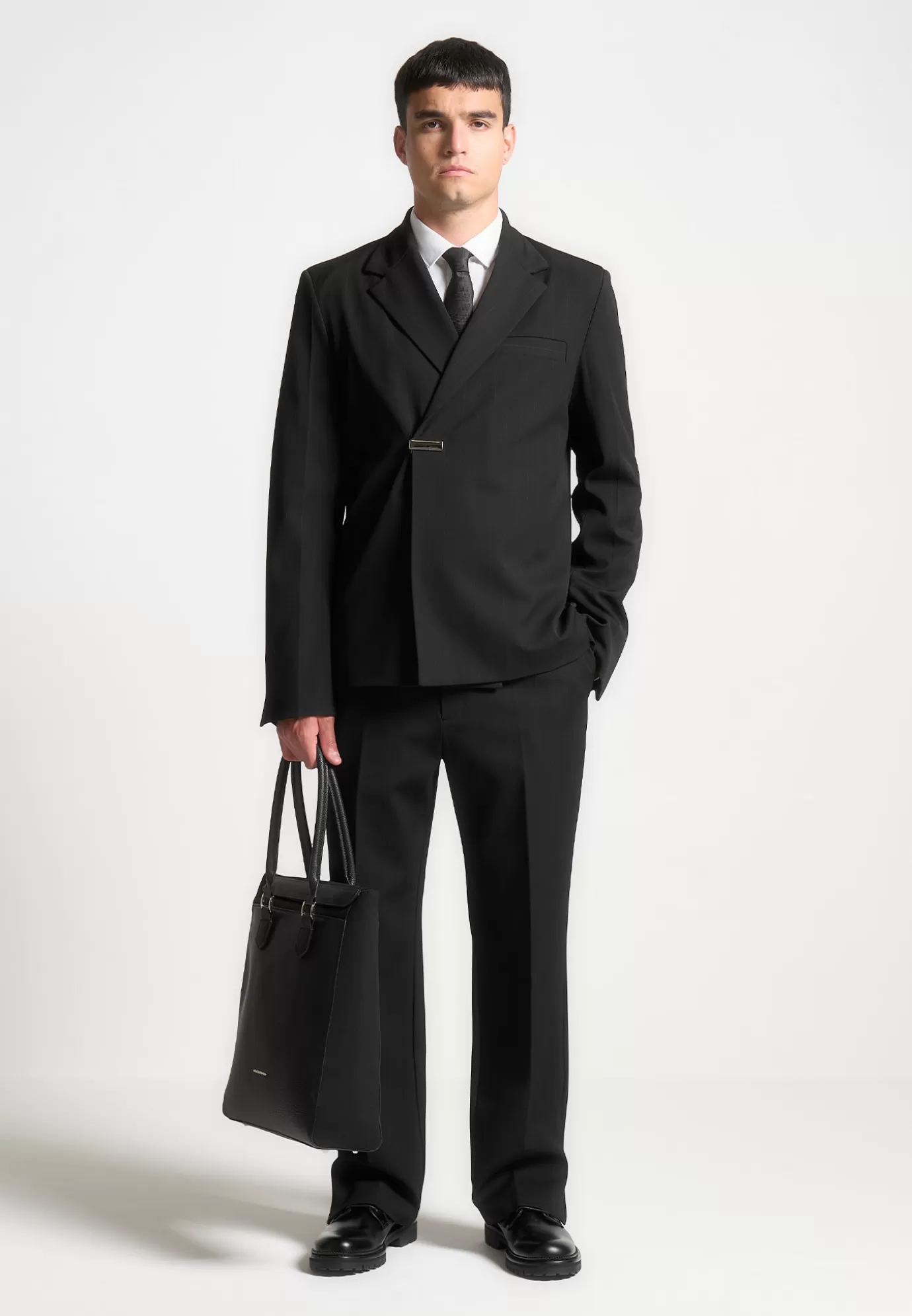 Cheap Double Breasted Pinstripe Suit Jacket - Suits