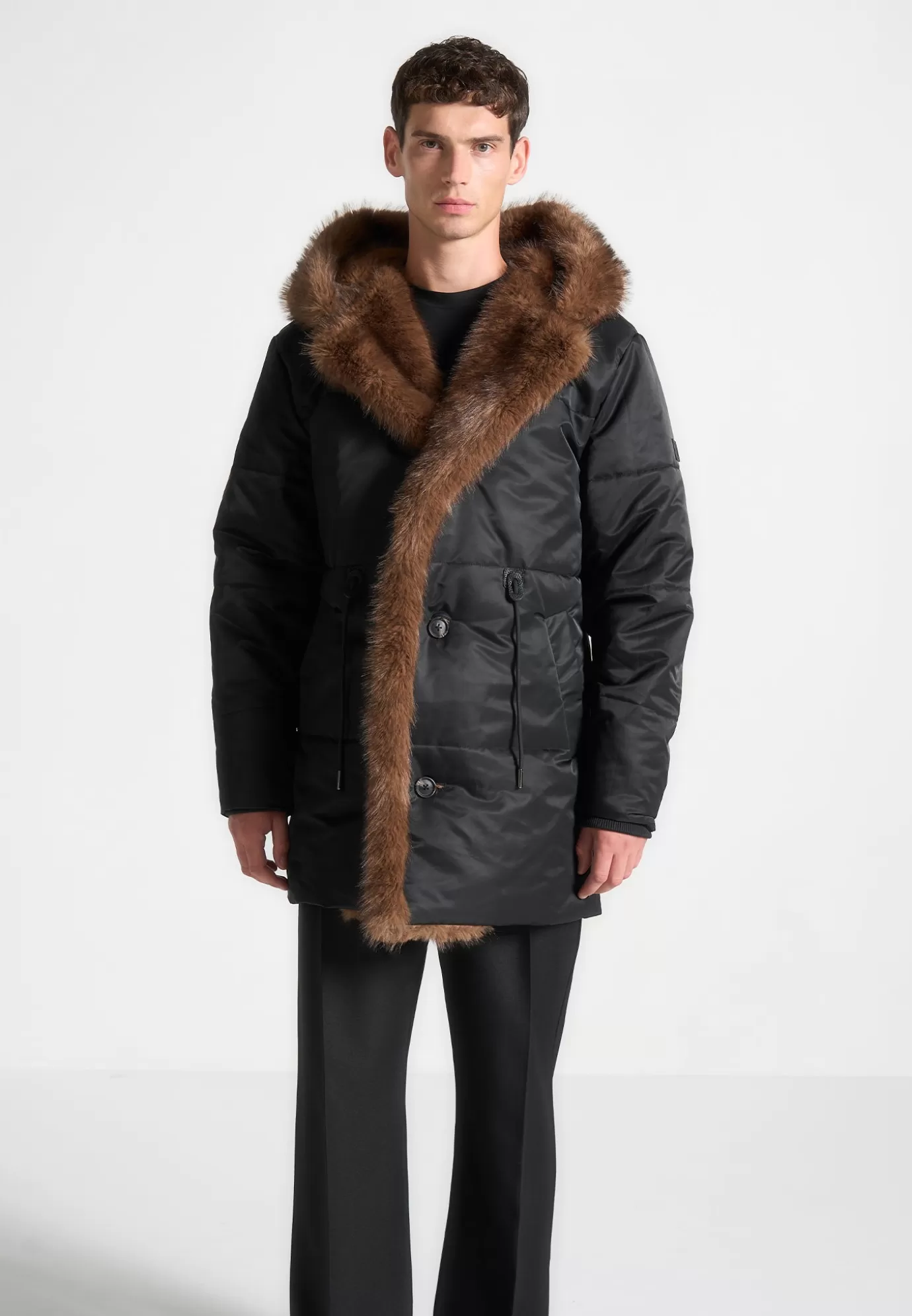 Best Sale Fur Lined Parka Jacket - Outerwear