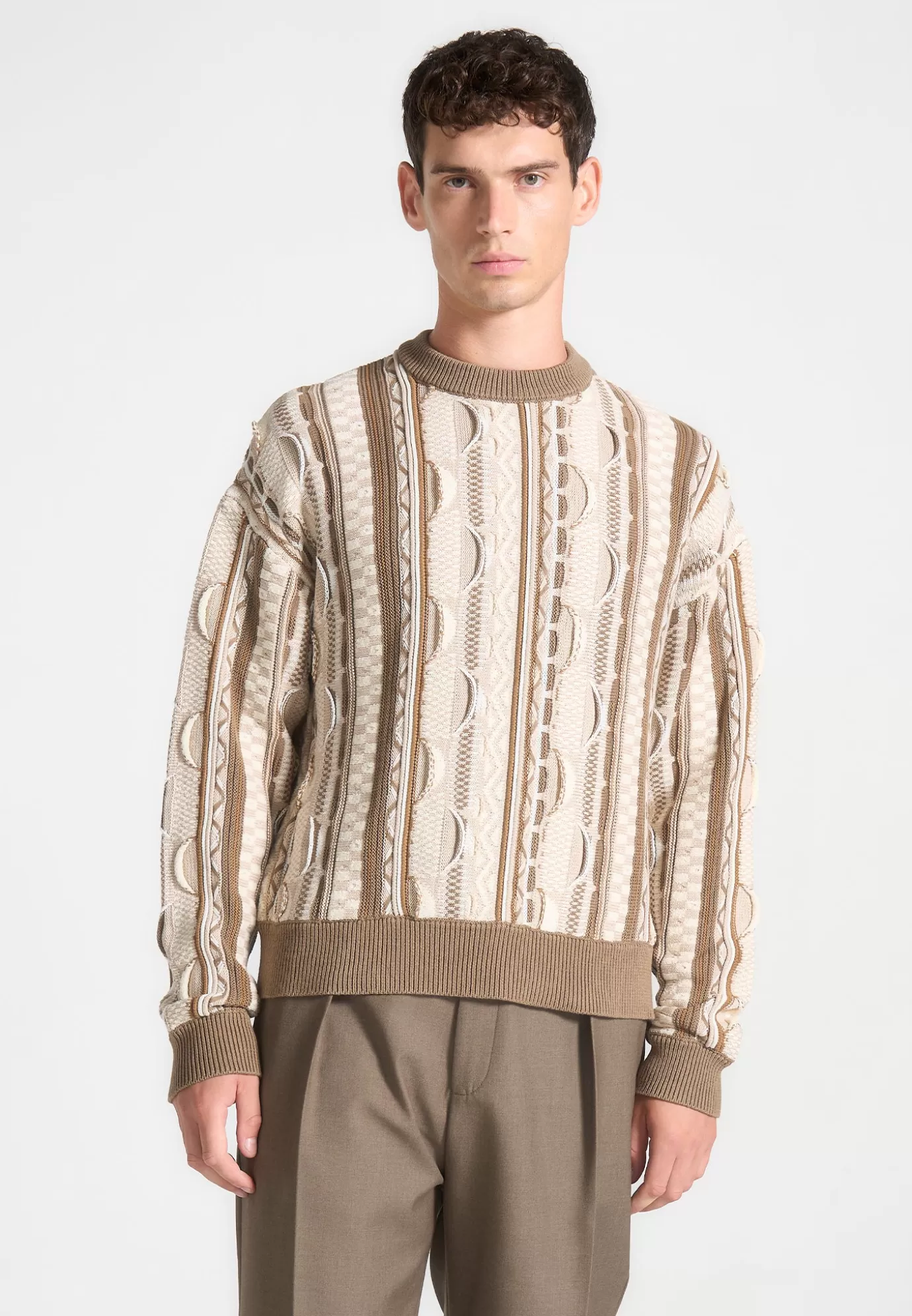 Hot Jacquard Cotton Knit Jumper - Knitwear