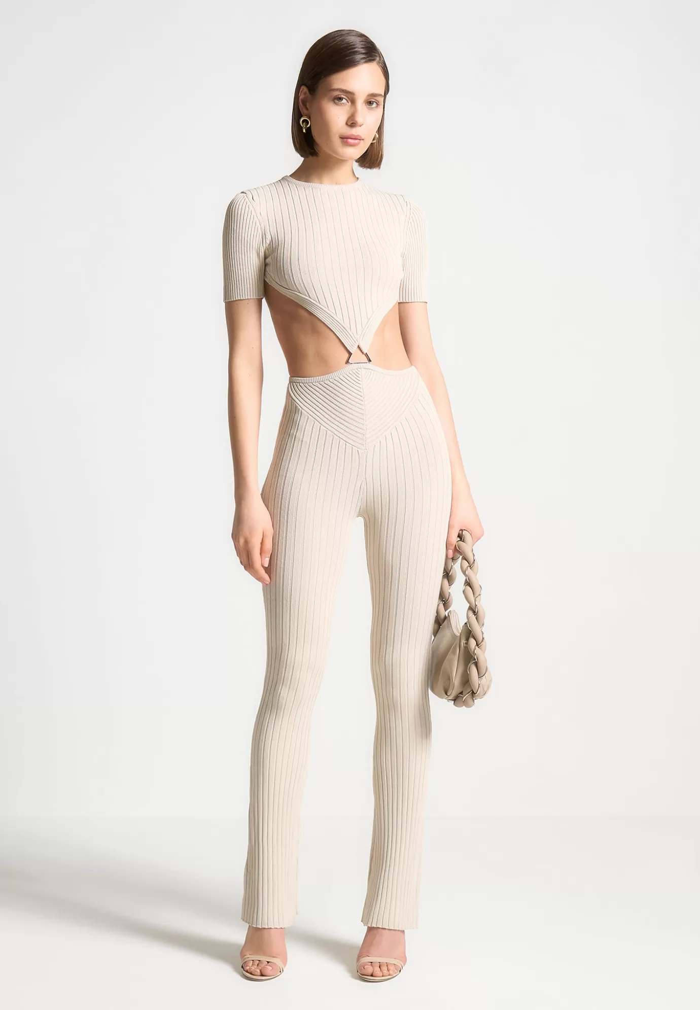 Hot Knitted Backless Jumpsuit - Jumpsuits