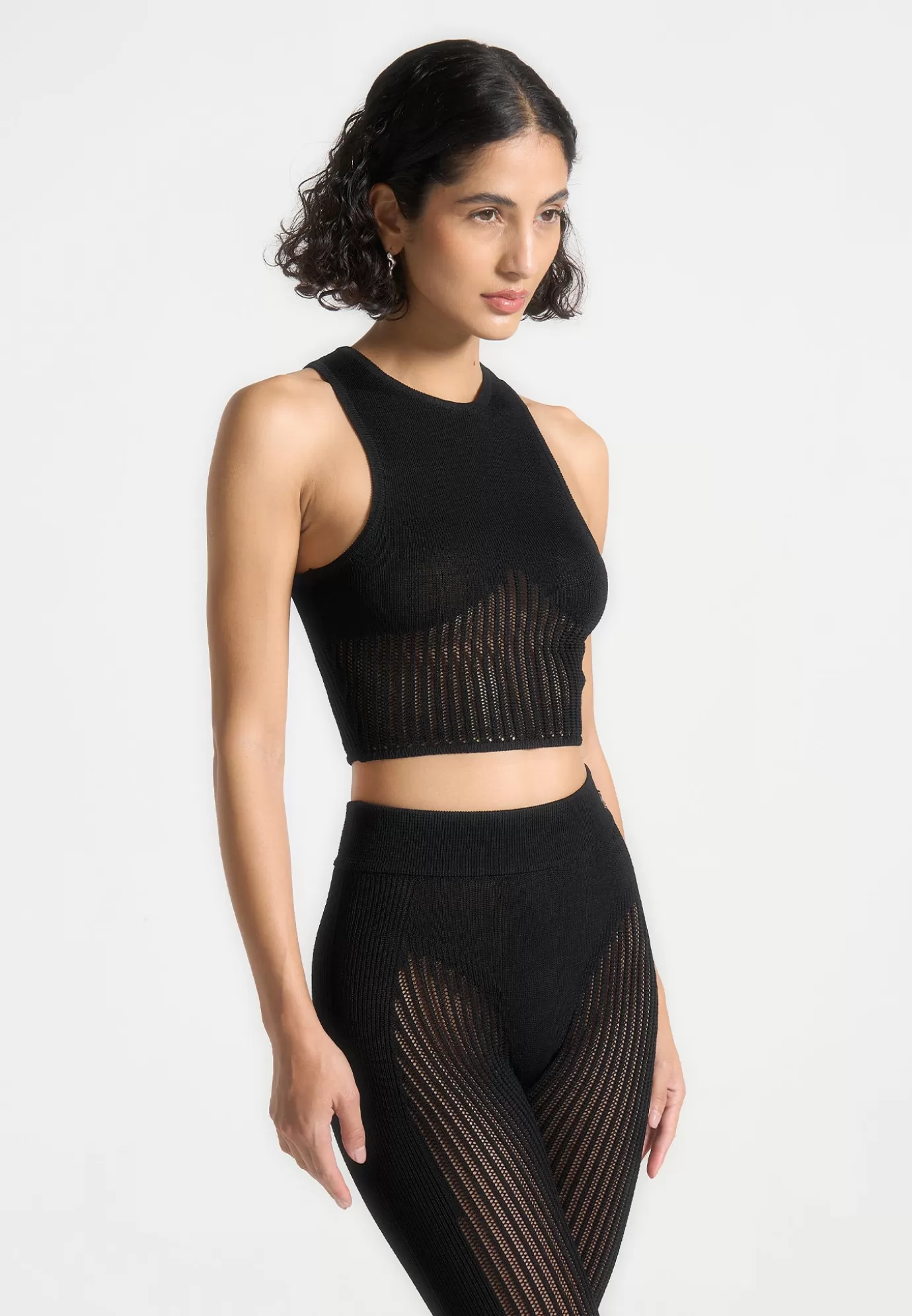 Online Knitted Contour Crop Top - Matching Sets