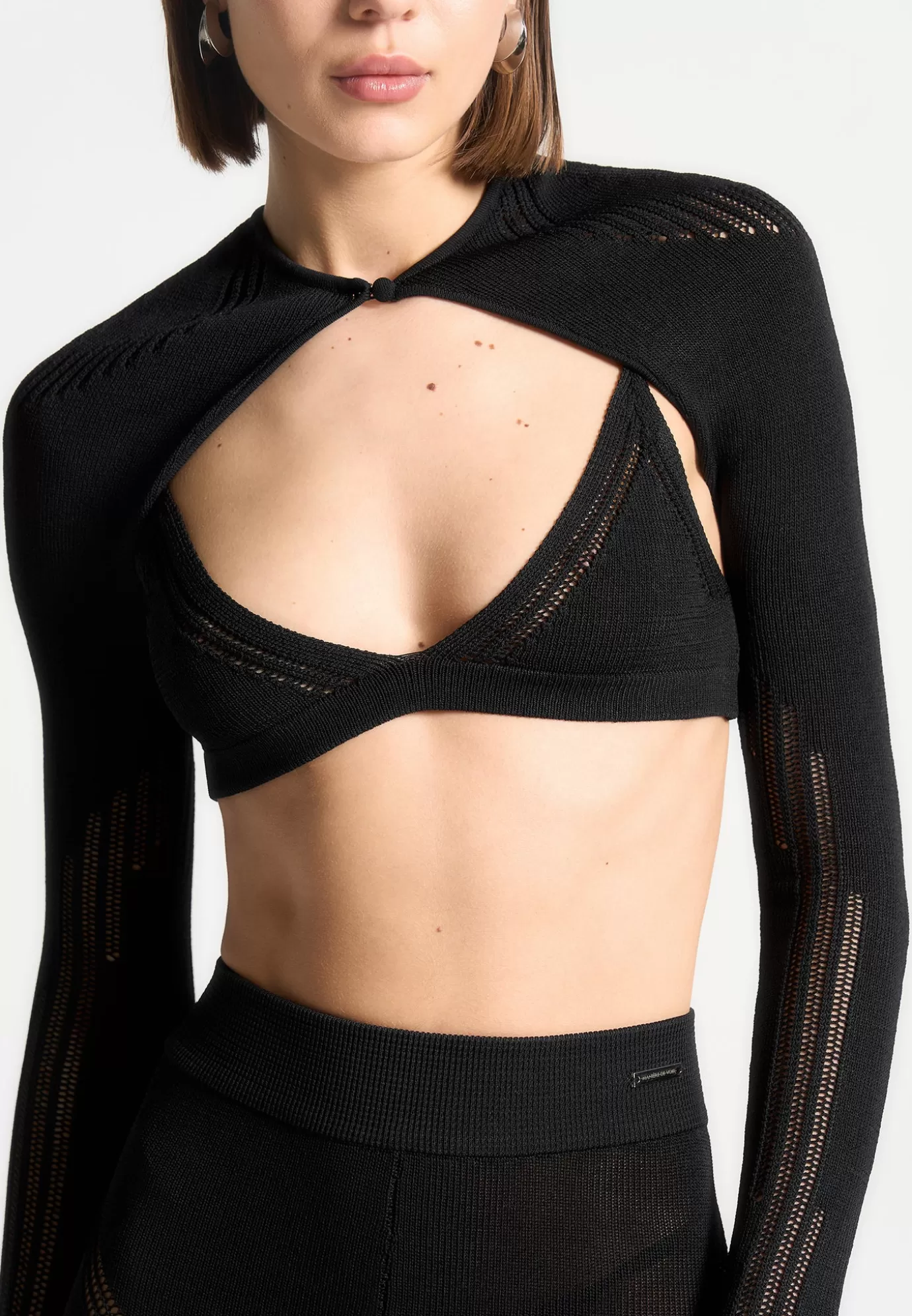 Outlet Knitted Sleeve Overlay with Bralette - Matching Sets