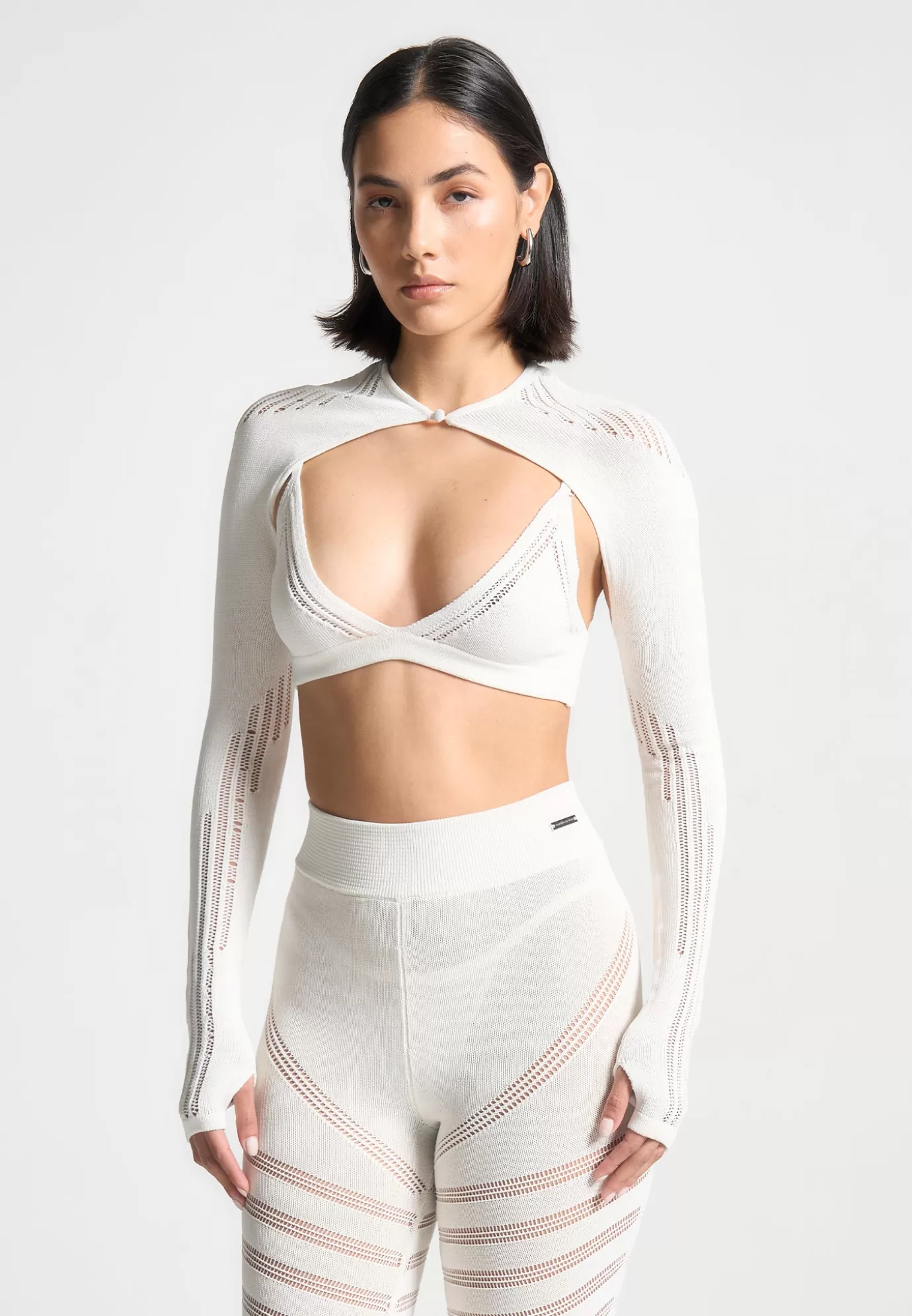 Online Knitted Sleeve Overlay with Bralette - Matching Sets