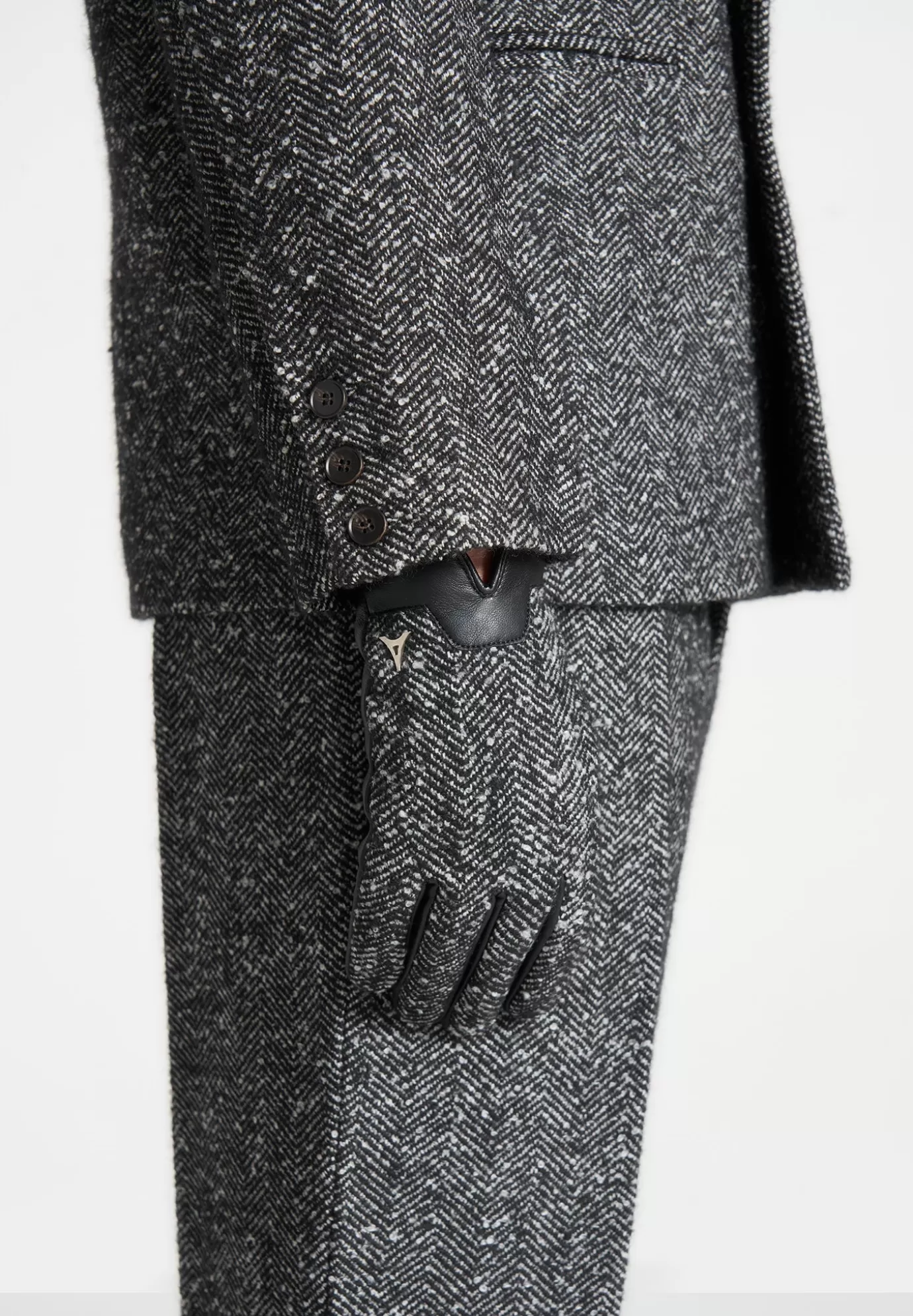 Clearance Leather and Herringbone Gloves - Winter Accessories