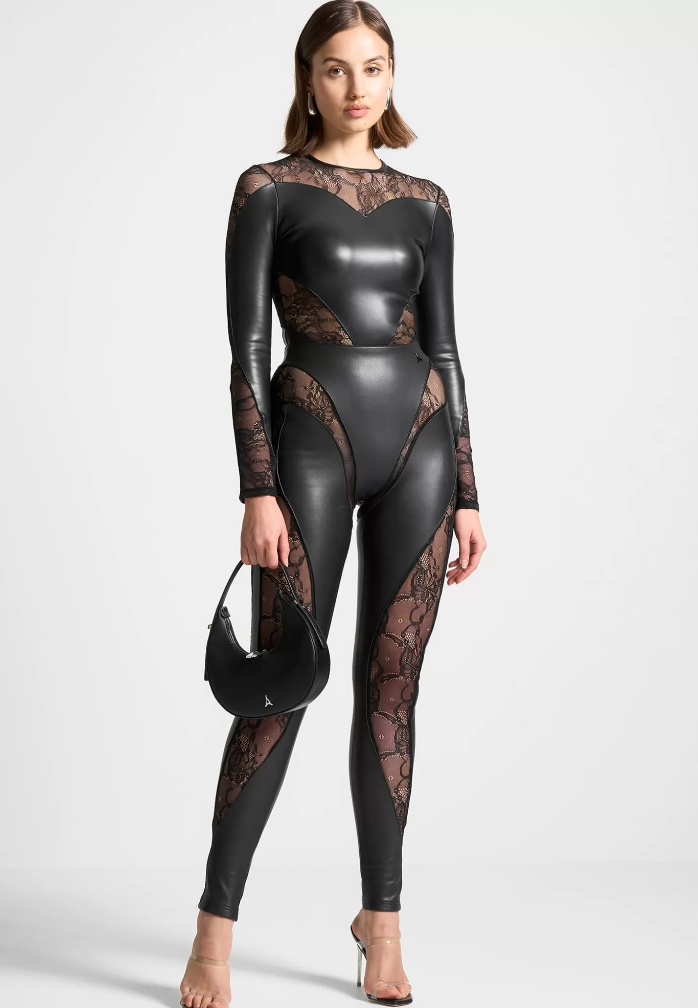 Best Leather and Lace Contour Leggings - Matching Sets