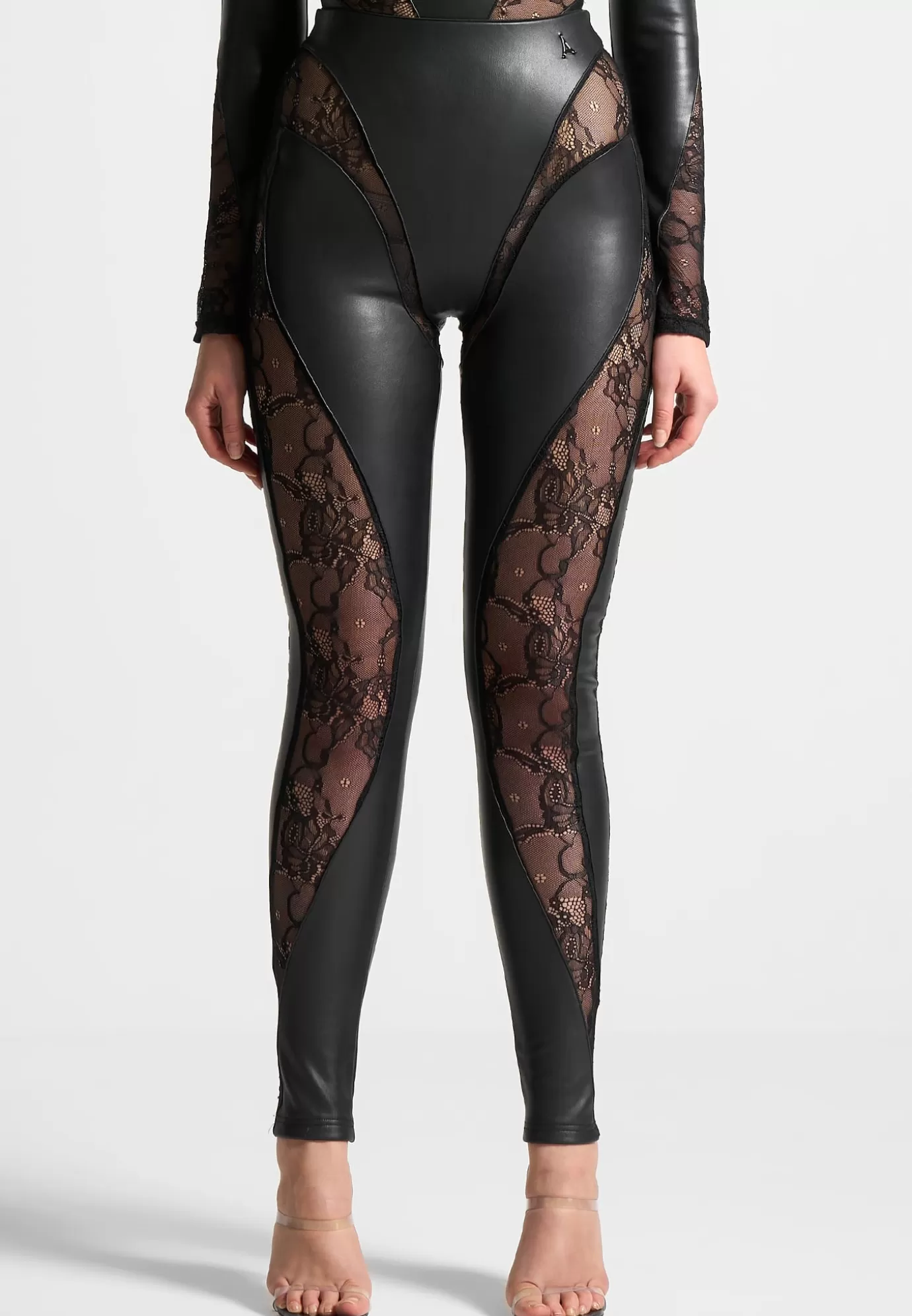 Best Leather and Lace Contour Leggings - Matching Sets