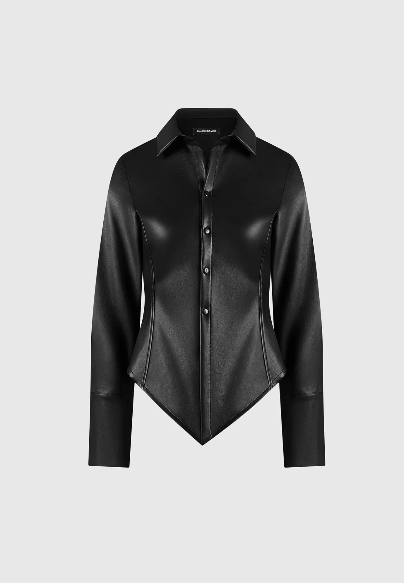 Flash Sale Leather Angled Shirt - Shirts