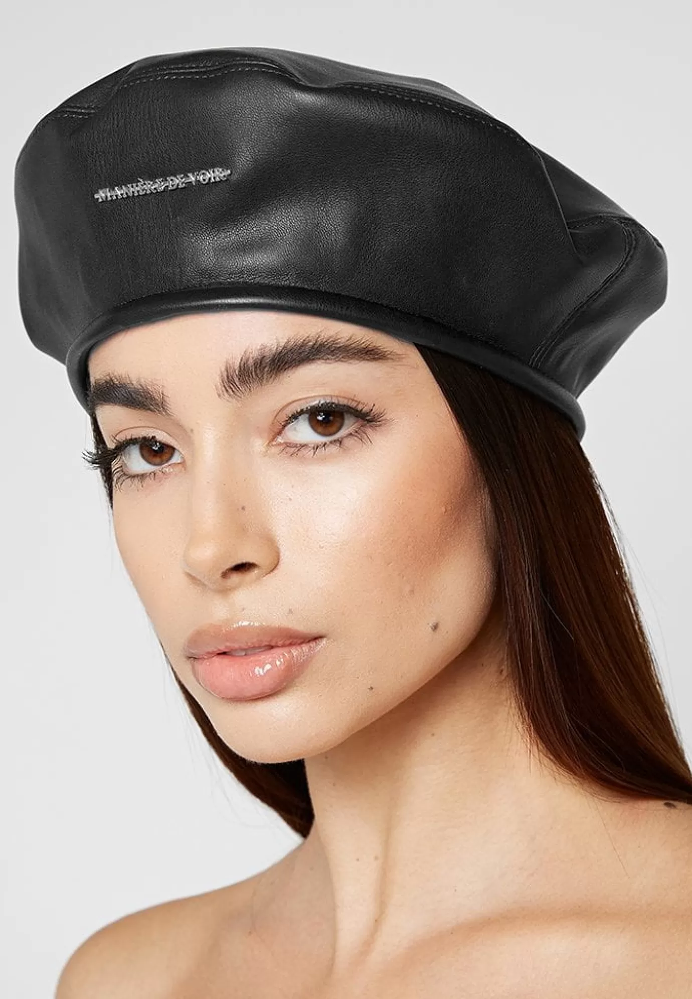 Fashion Leather Beret - Headwear