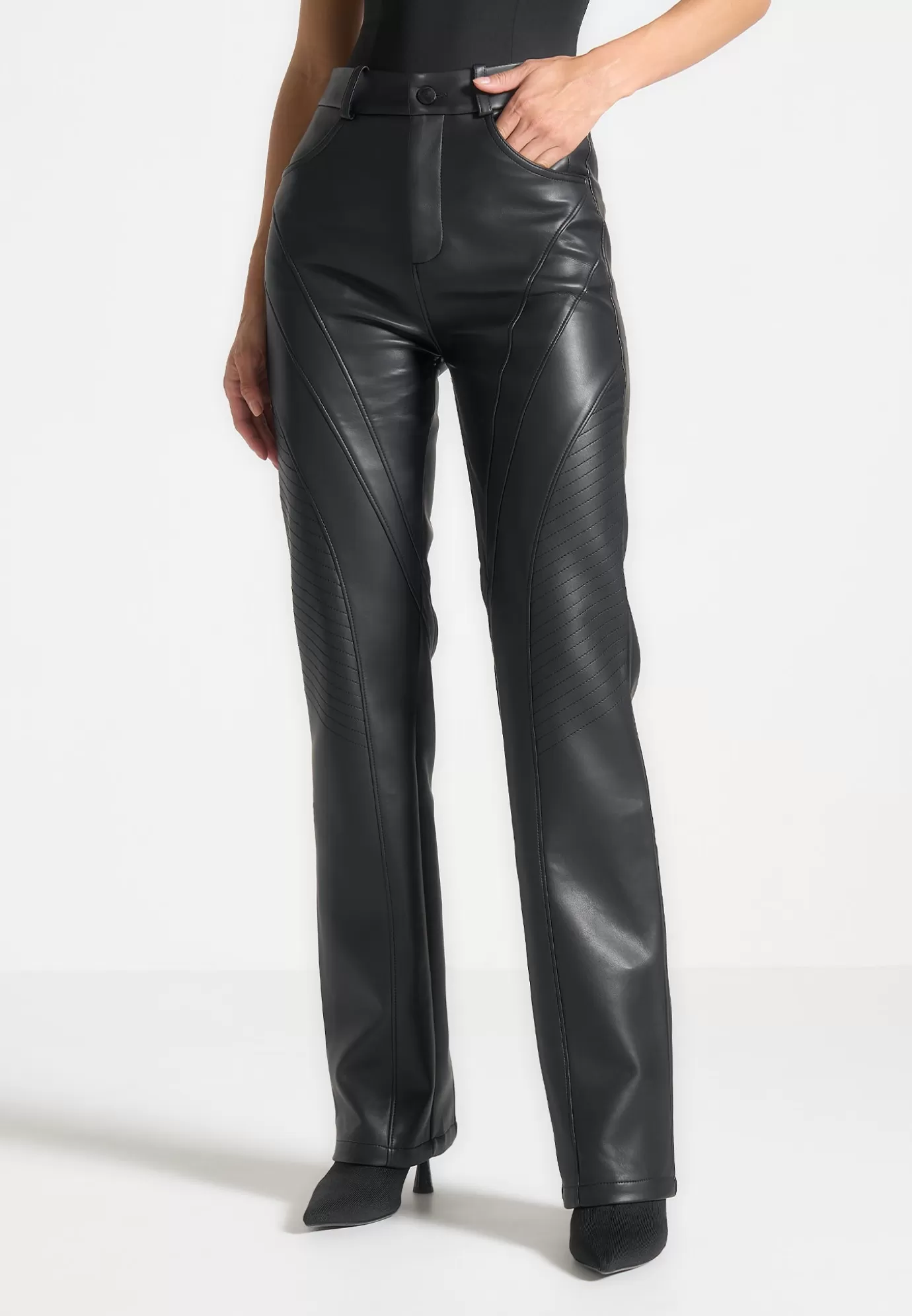 Cheap Leather Biker Trousers - Casual Trousers