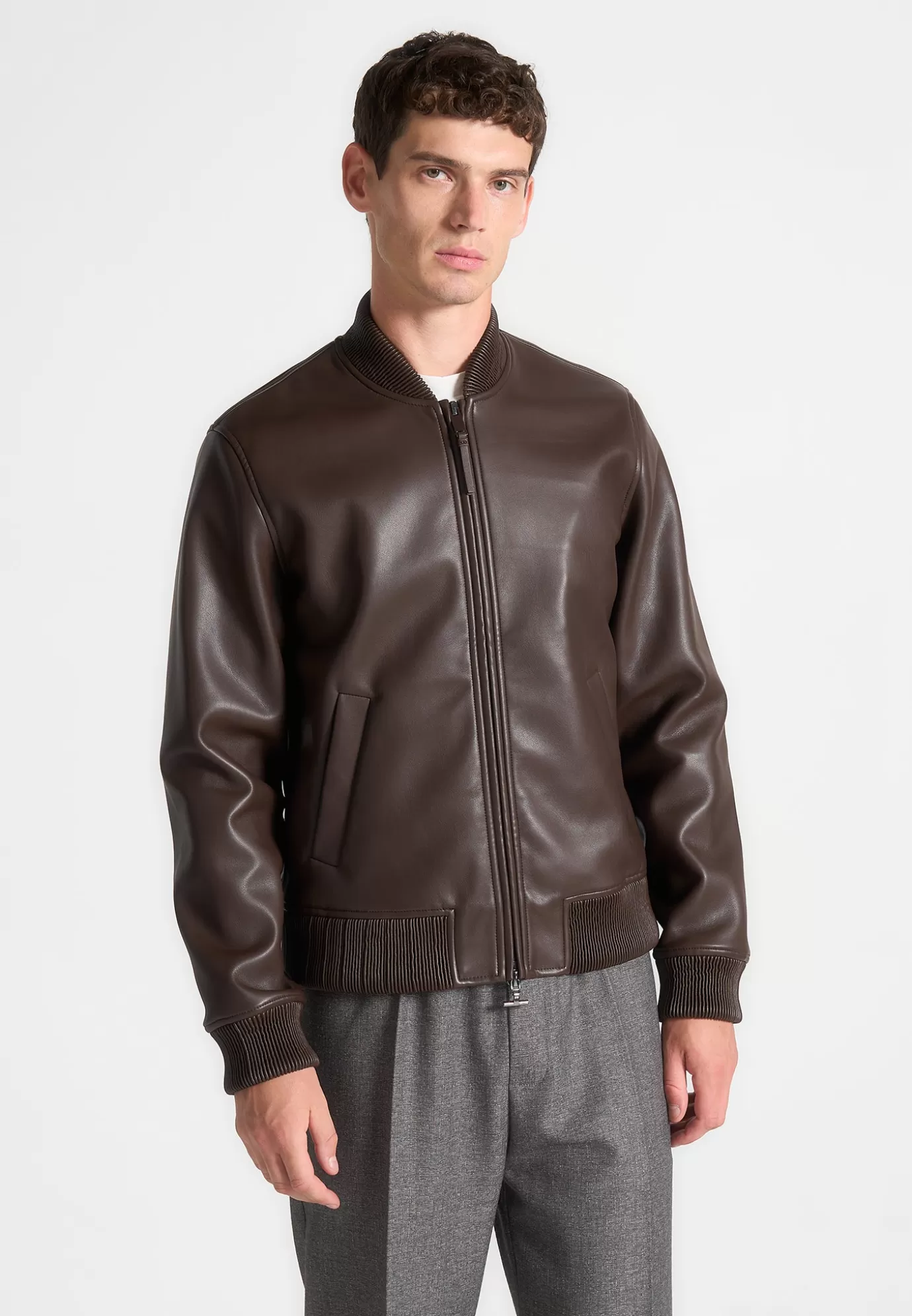 Best Sale Leather Bomber Jacket - Jackets