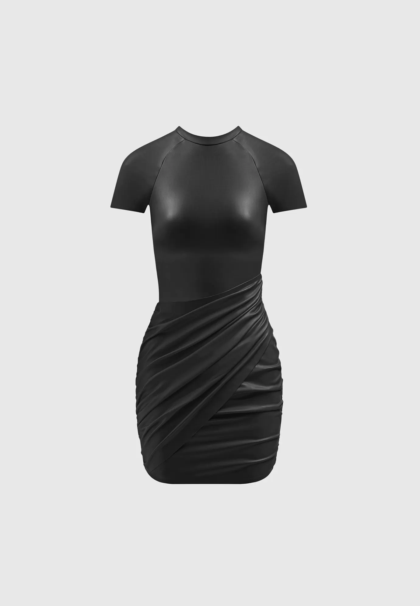 Best Sale Leather Gathered Dress - Dresses