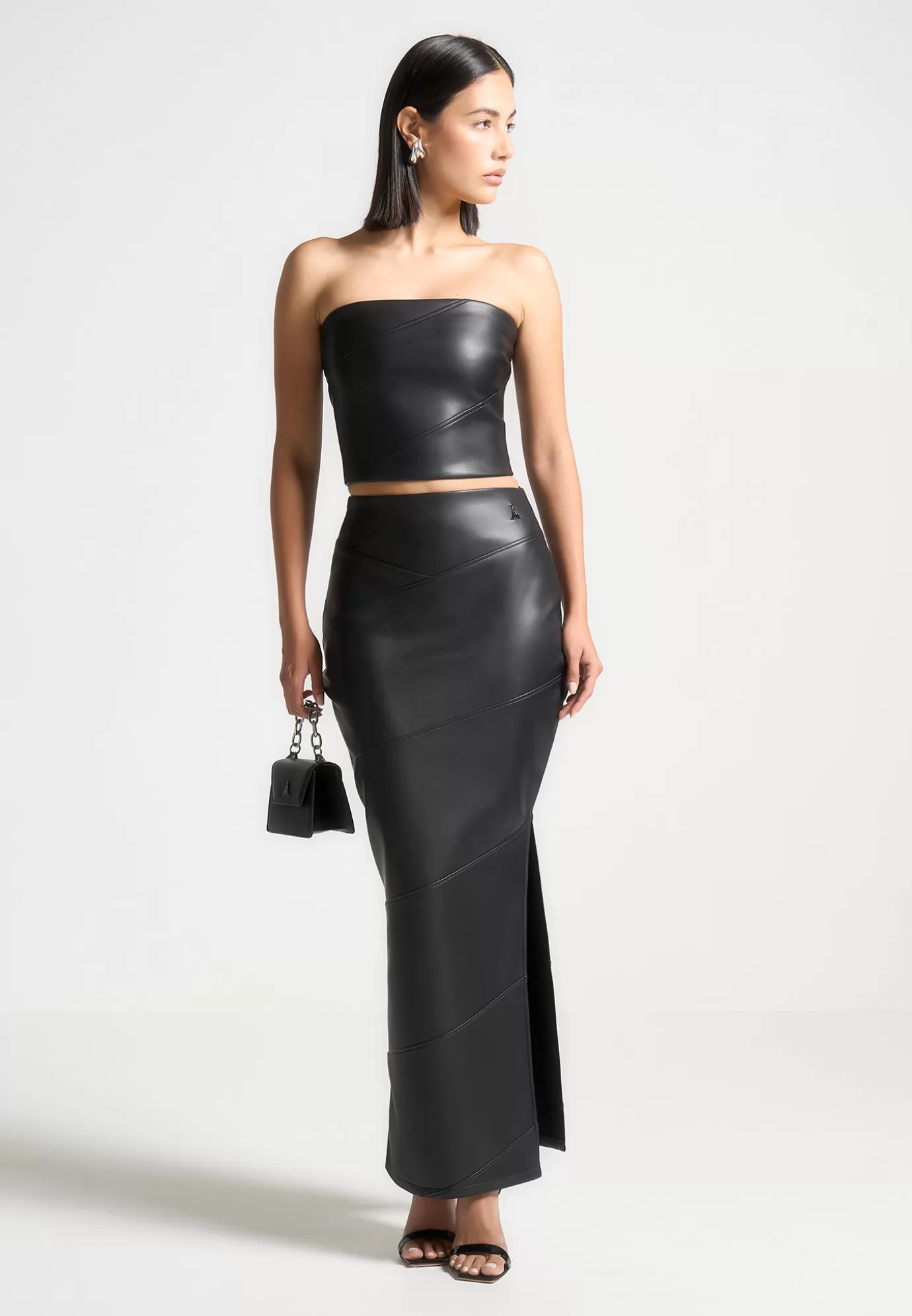 Flash Sale Leather Midaxi Skirt - Matching Sets