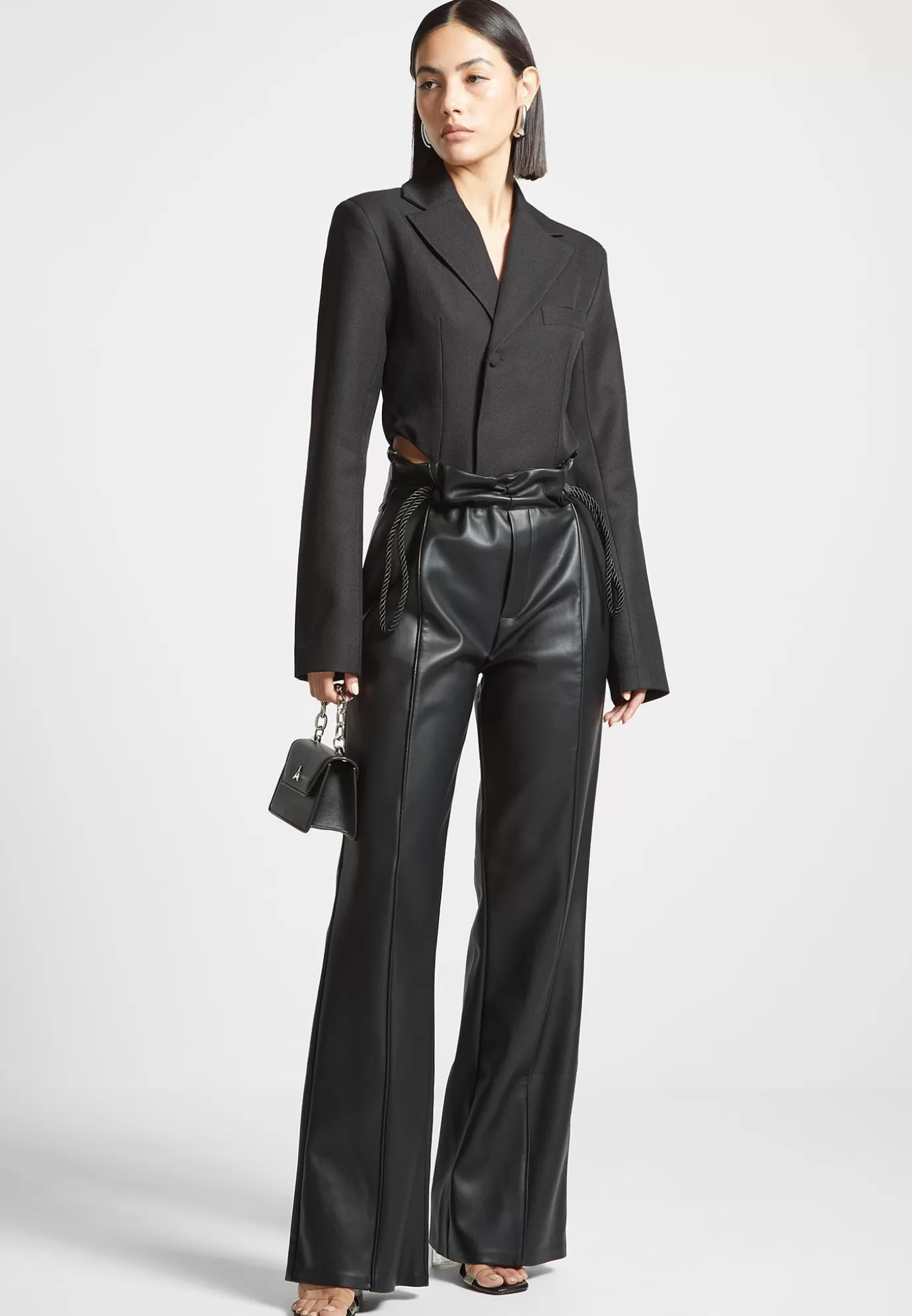 Shop Leather Rope Tie Trousers - Formal Trousers