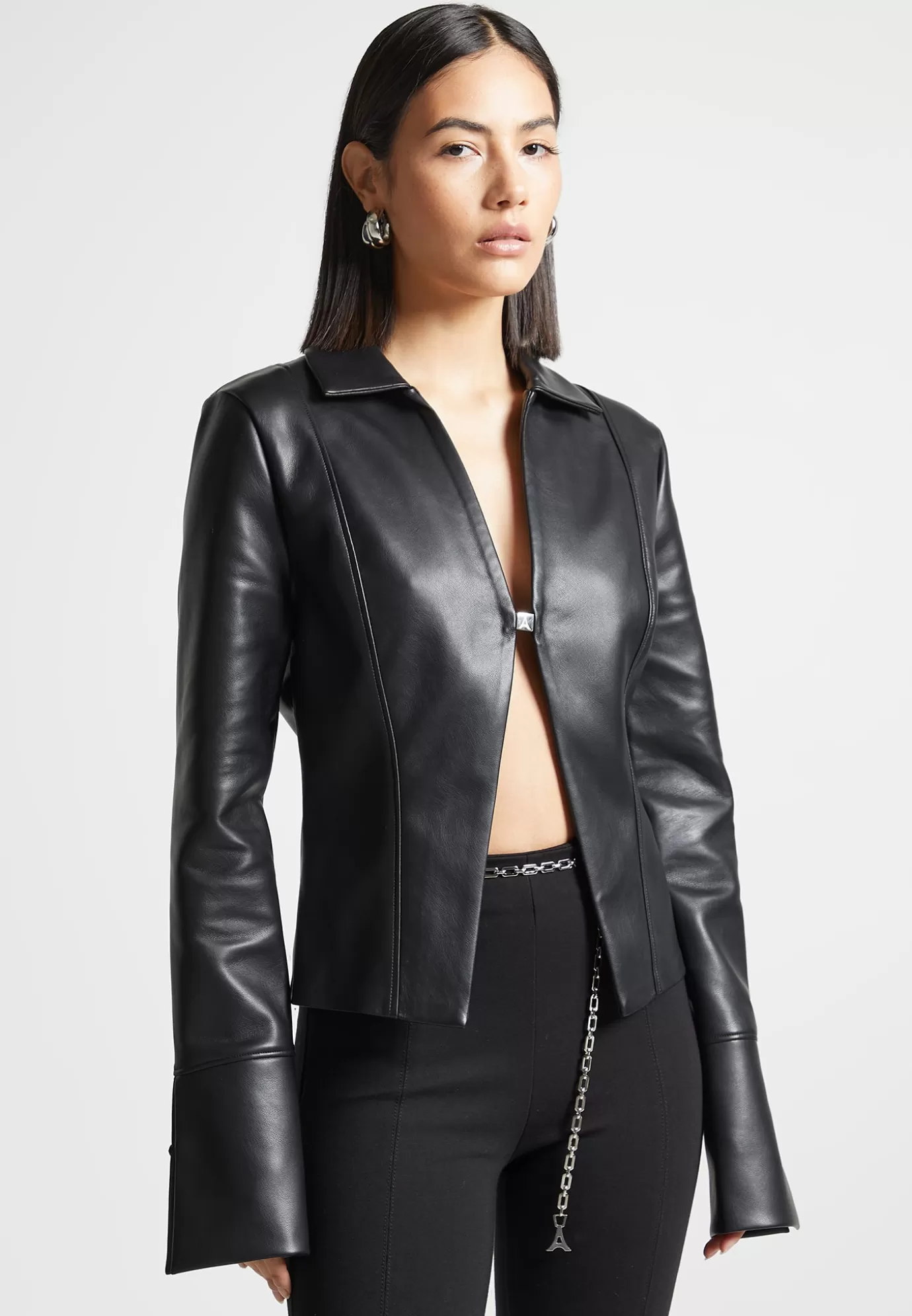 Clearance Leather Shirt with Clasp - Shirts