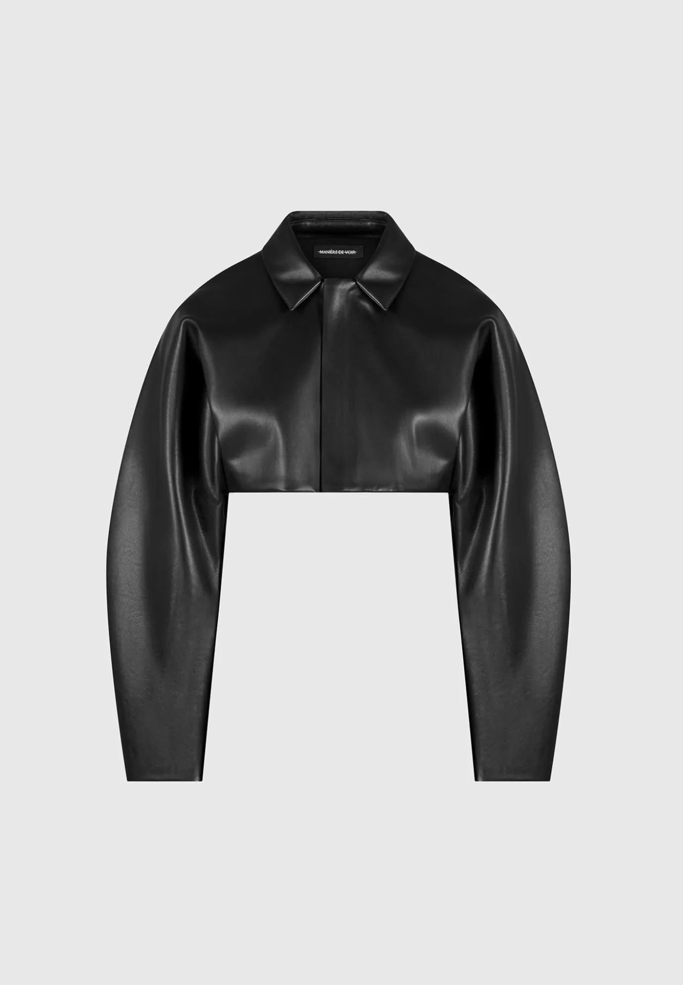 Outlet Leather Super Cropped Jacket  - Jackets