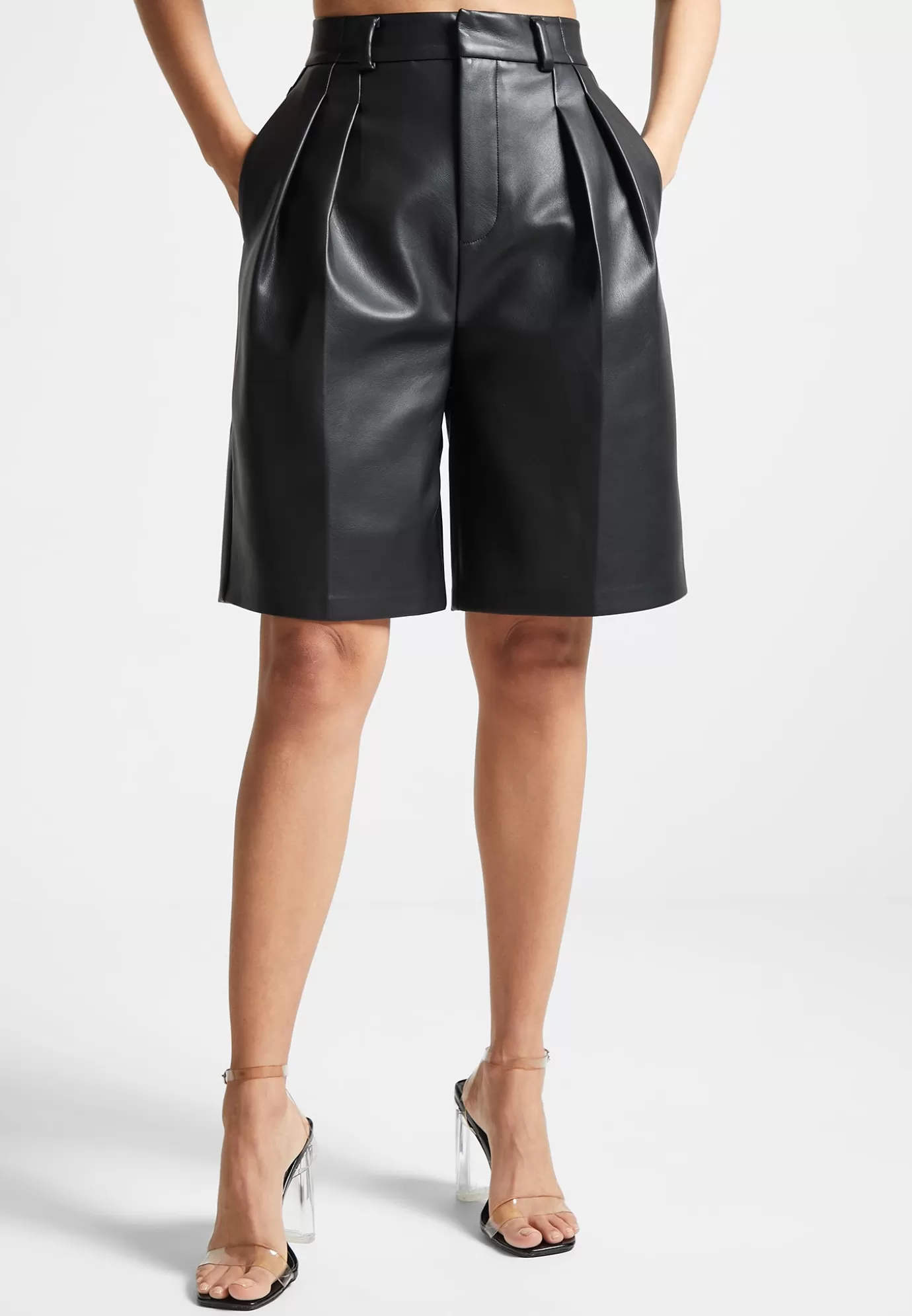 Flash Sale Leather Tailored City Shorts - Matching Sets