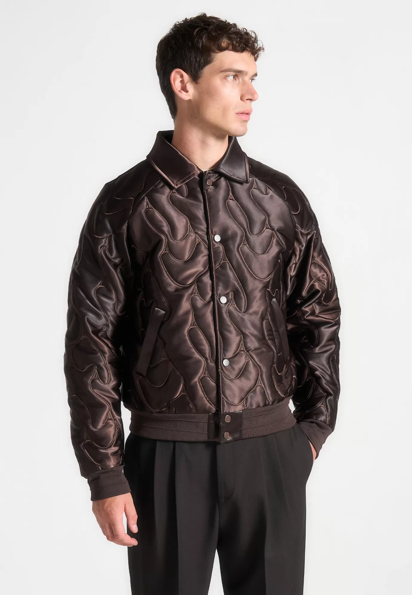 Online Limited Edition Satin Embroidered Jacket - Jackets