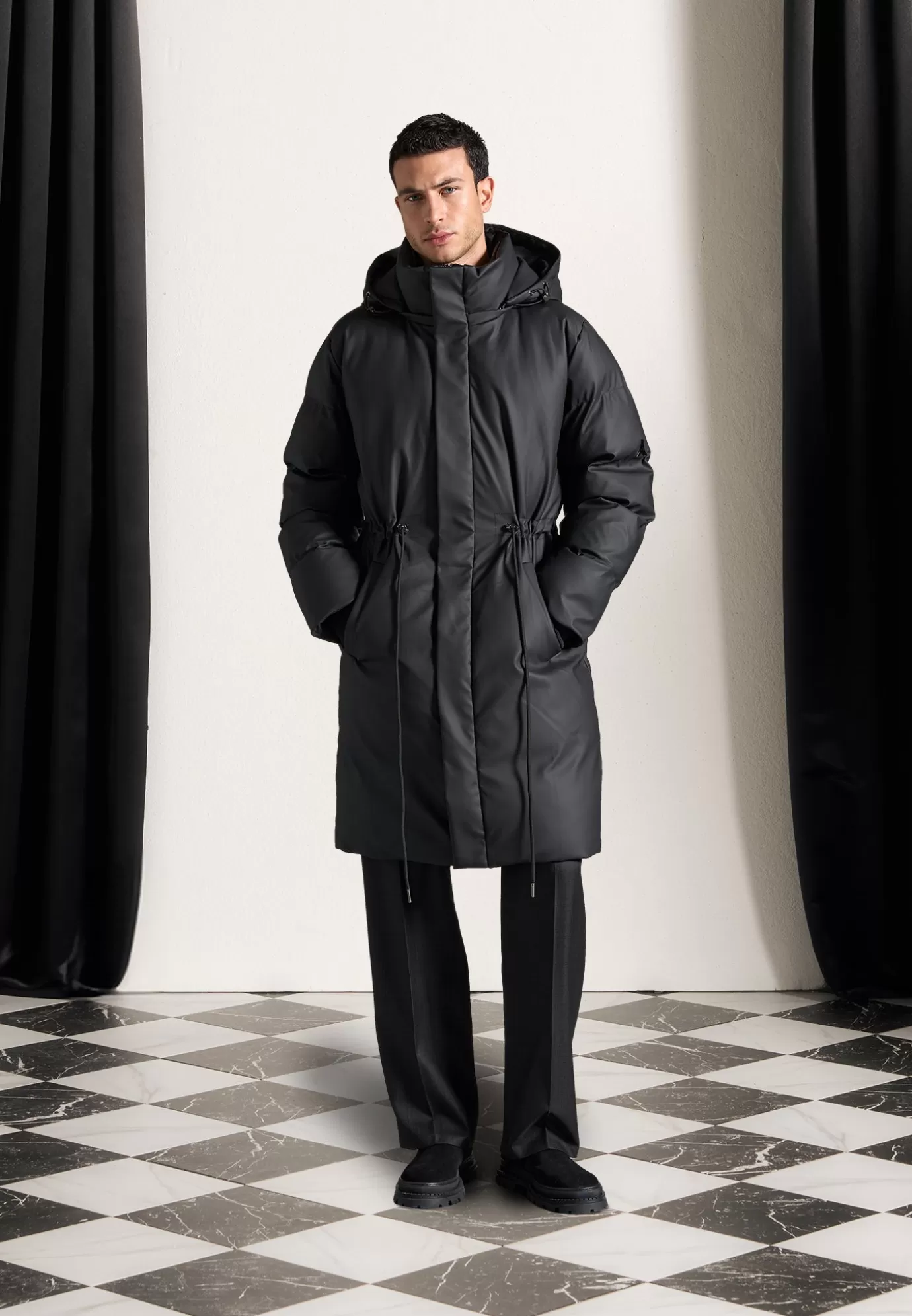 Store Matte Longline Puffer Coat - Outerwear