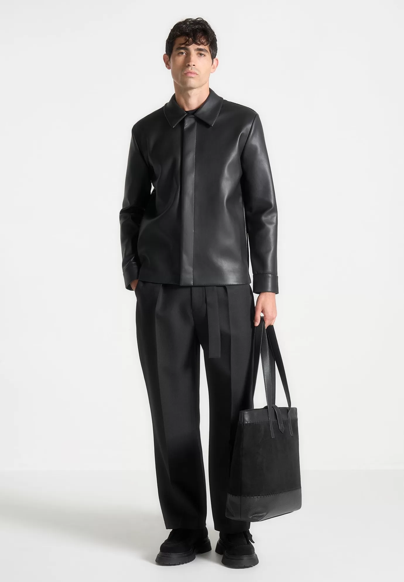 Online Minimal Leather Shirt - Shirts