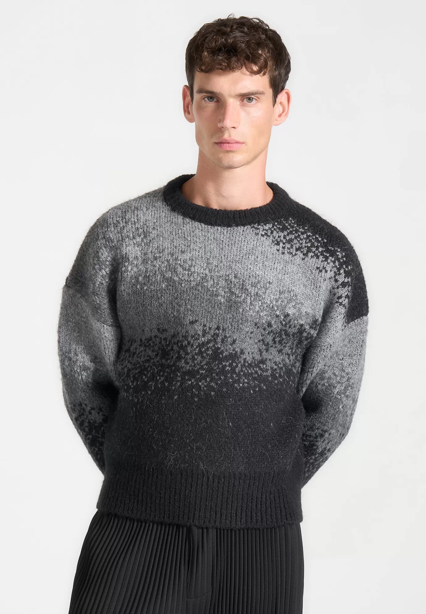 Discount Ombré Knit Crewneck Sweater - Knitwear