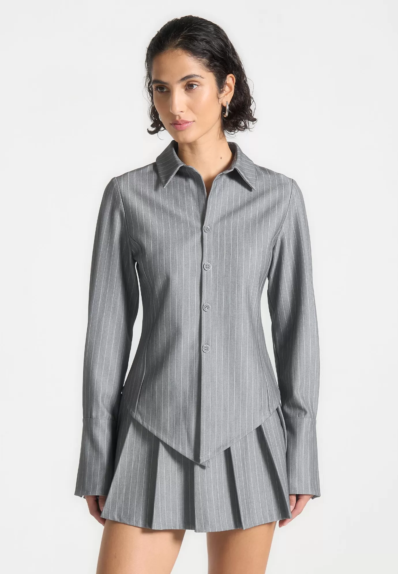 Shop Pinstripe Angled Shirt - Matching Sets