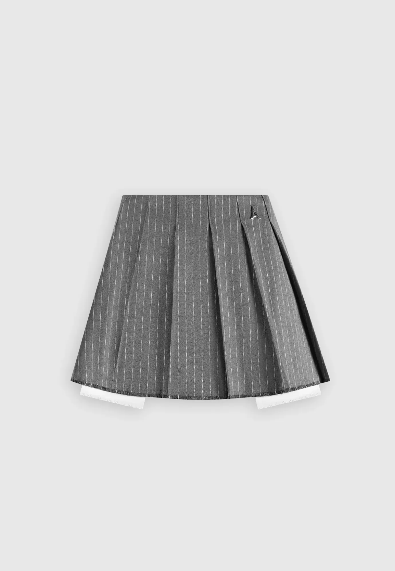 Sale Pinstripe Pleated Skort - Grey Pinstripe Matching Sets