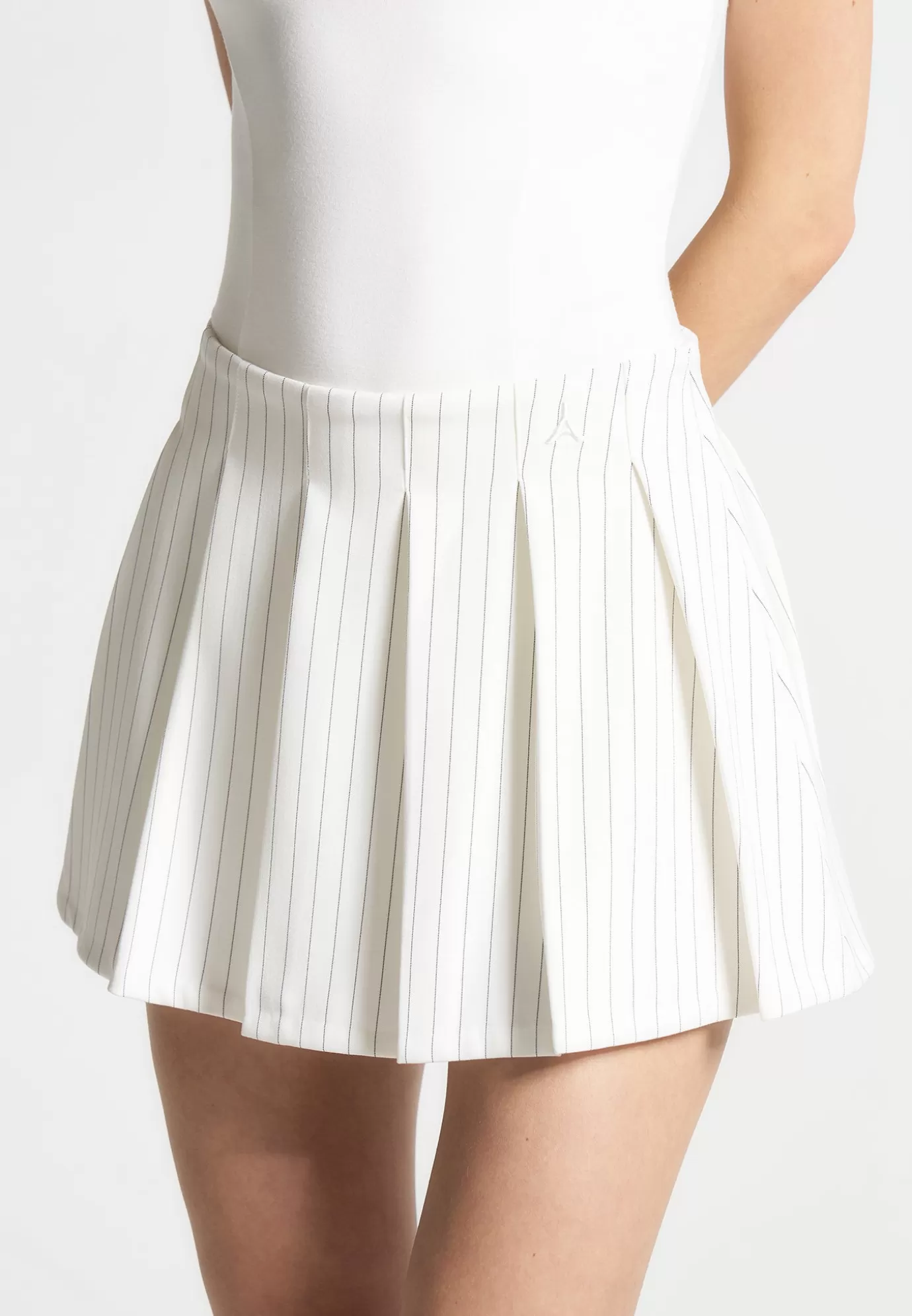 Cheap Pinstripe Pleated Skort - Matching Sets