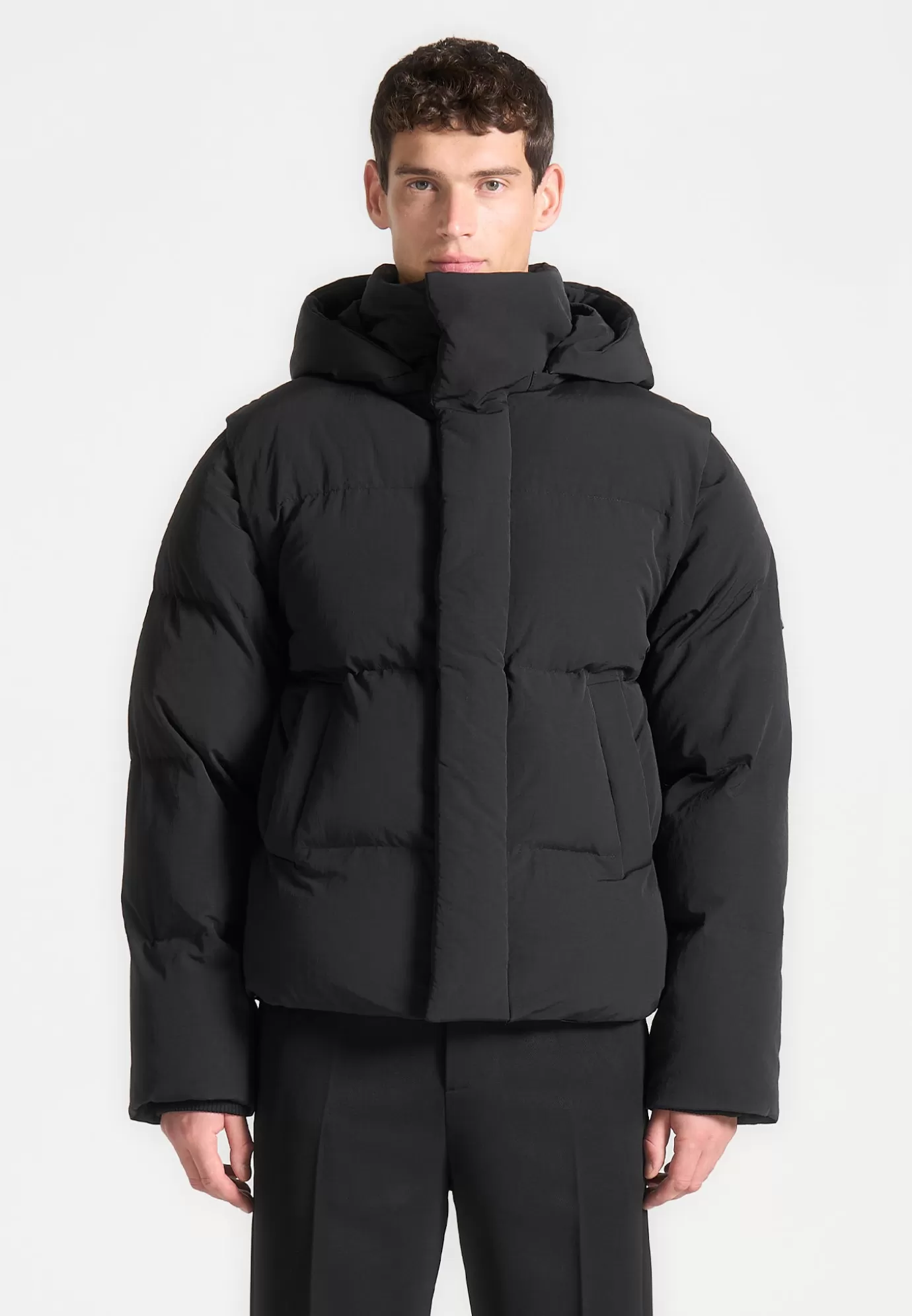 Flash Sale Puffer Jacket With Removable Sleeves - Outerwear