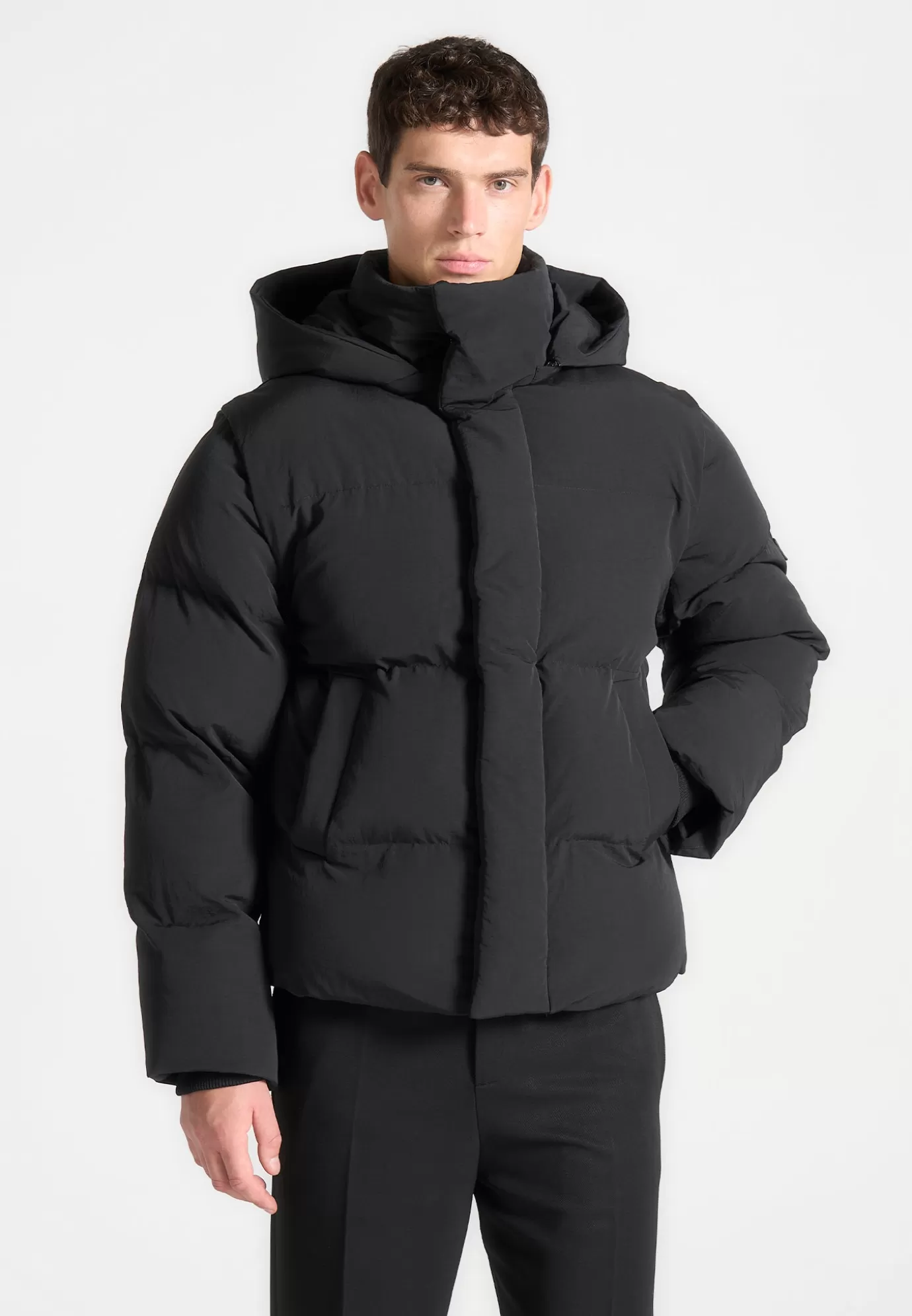 Flash Sale Puffer Jacket With Removable Sleeves - Outerwear