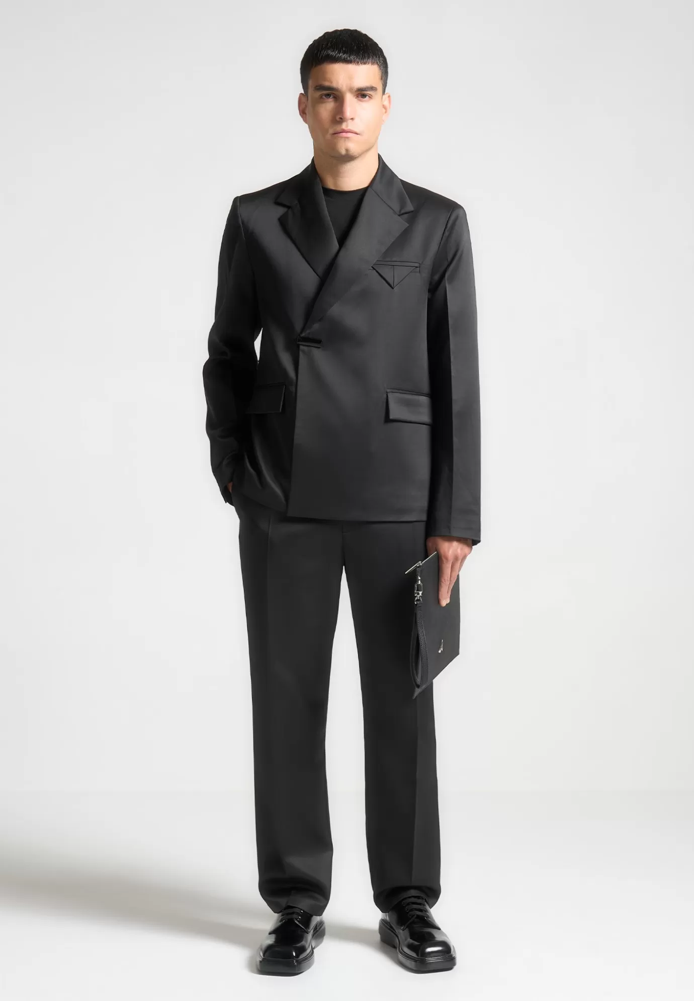 Flash Sale Regular Fit Satin Tailored Trousers - Suits