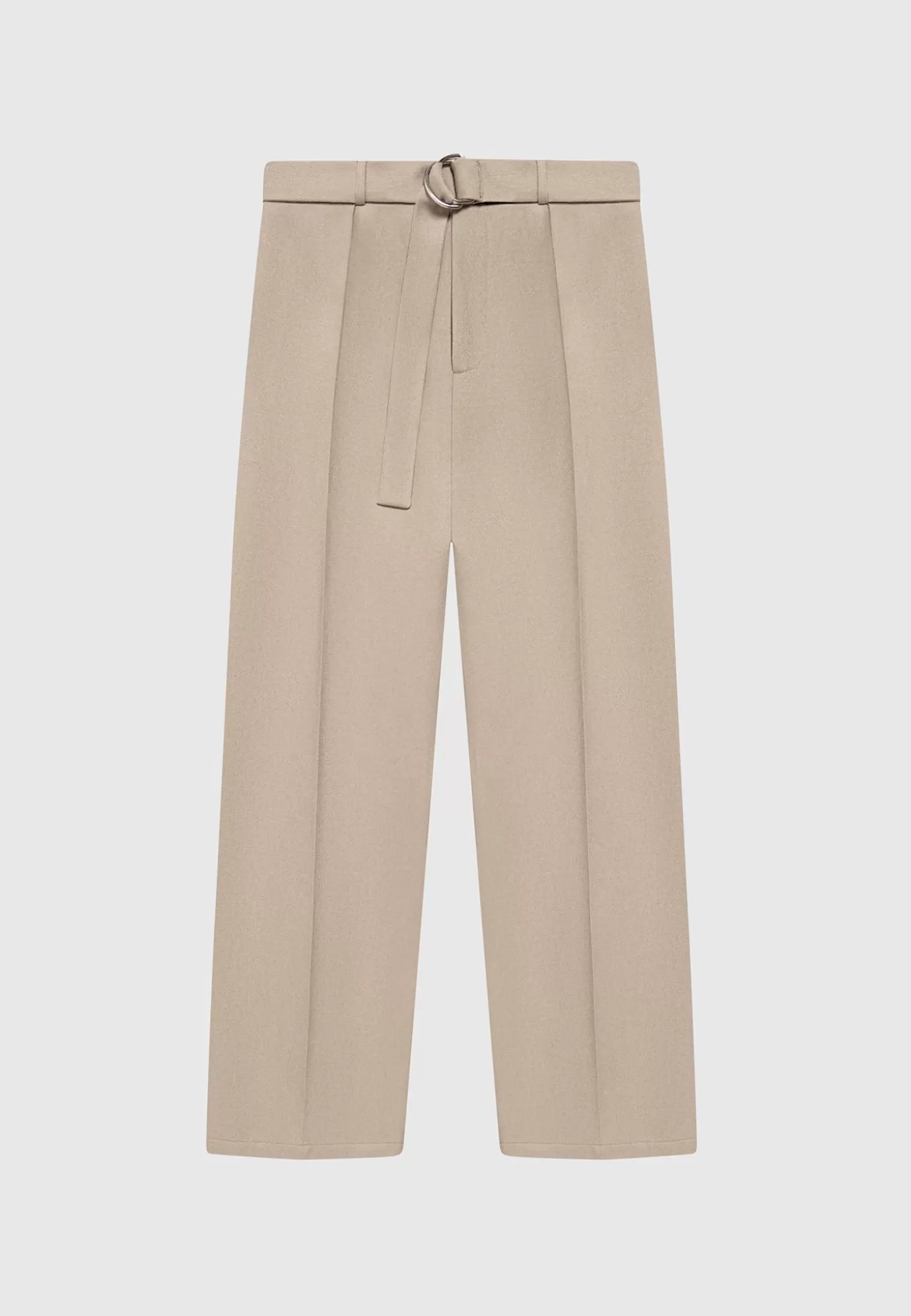 Sale Relaxed Fit Textured Belted Tailored Trousers - Formal Co-ords