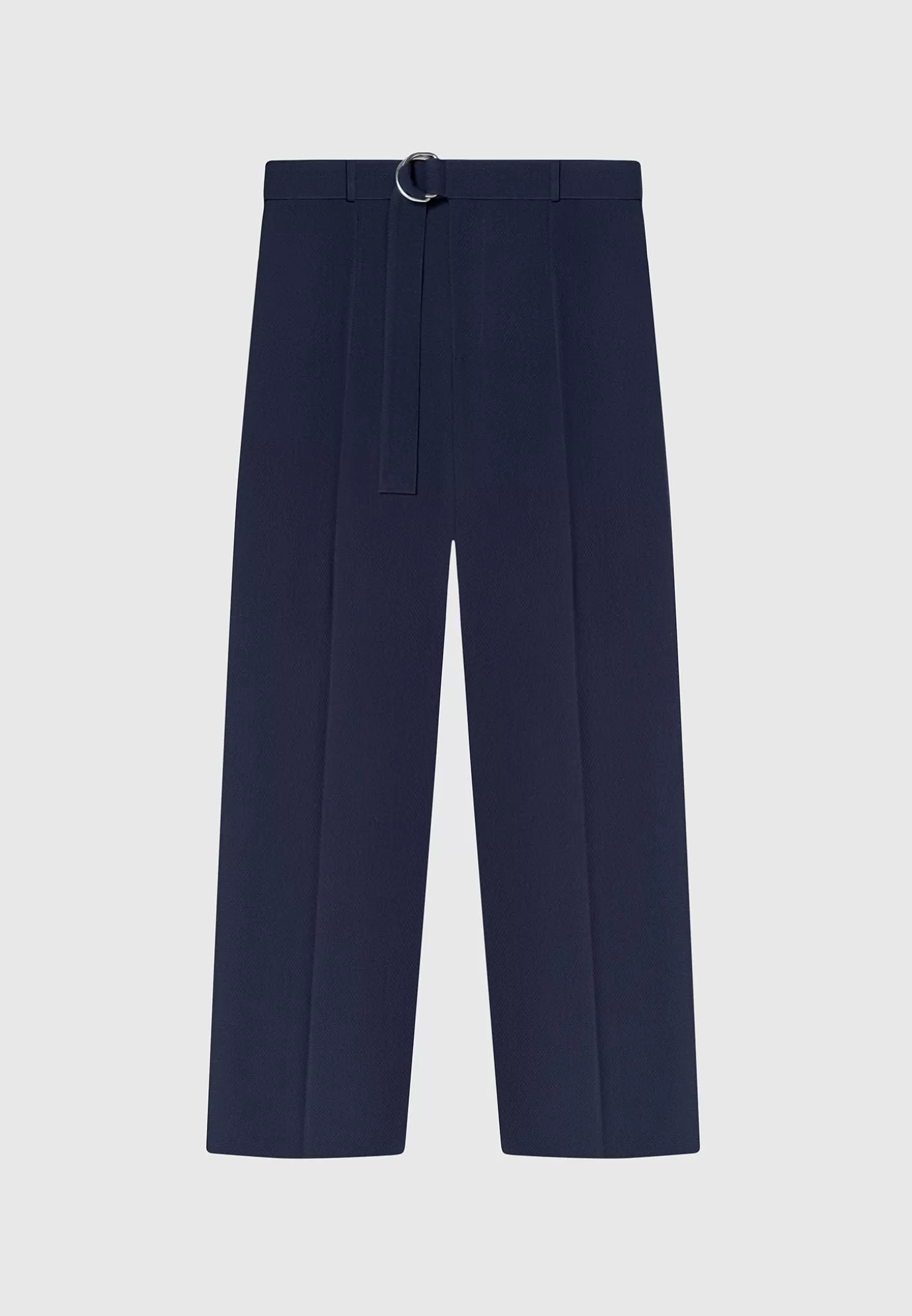 Store Relaxed Fit Textured Belted Tailored Trousers - Formal Trousers