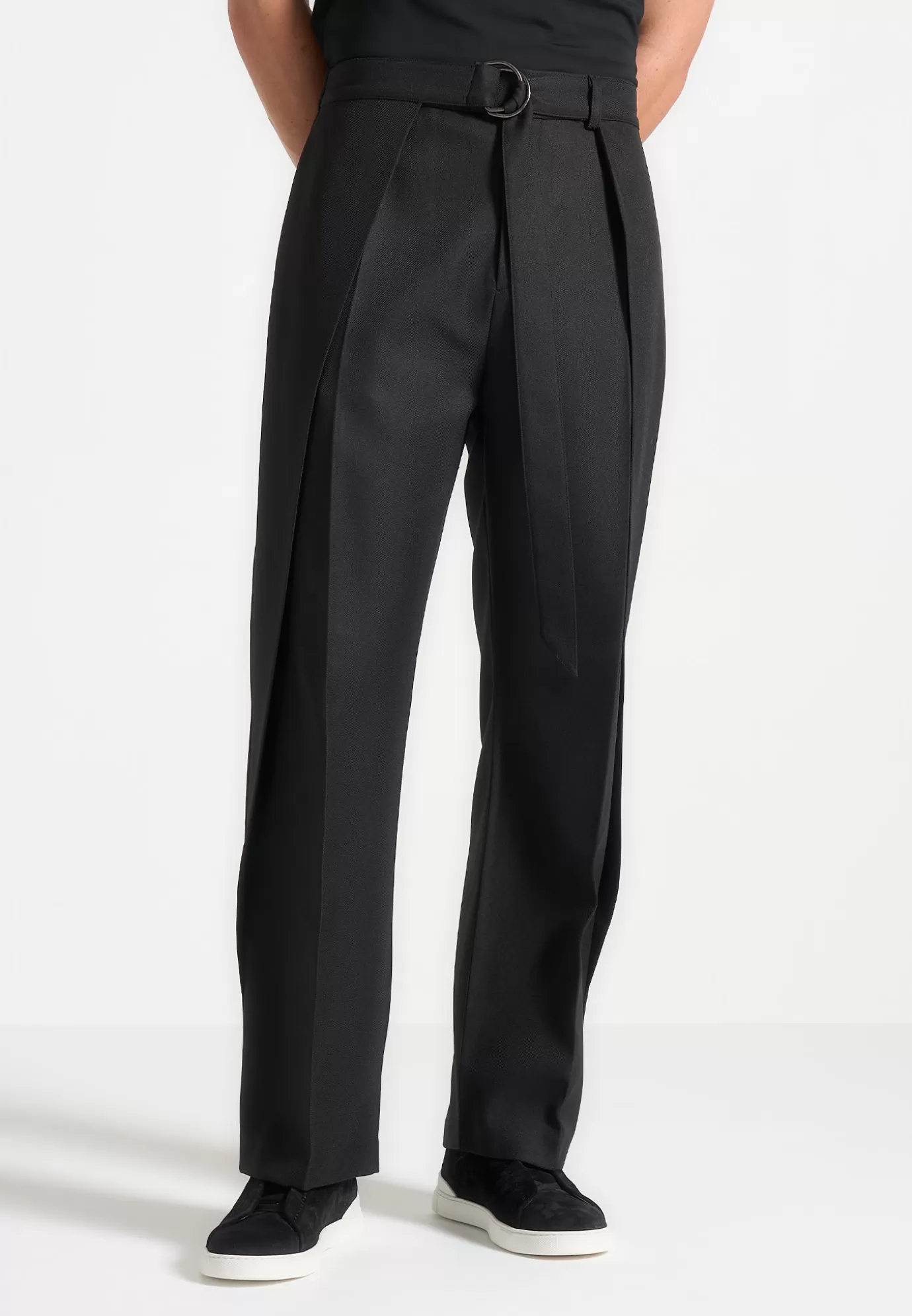 Store Relaxed Fit Wrap Leg Tailored Trousers - Formal Trousers