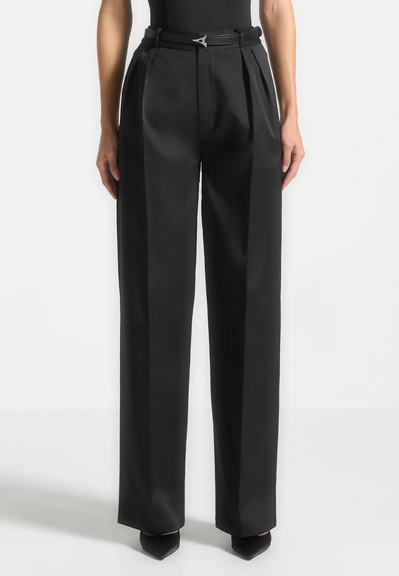 Cheap Sateen Twin Pleat Trousers - Suits