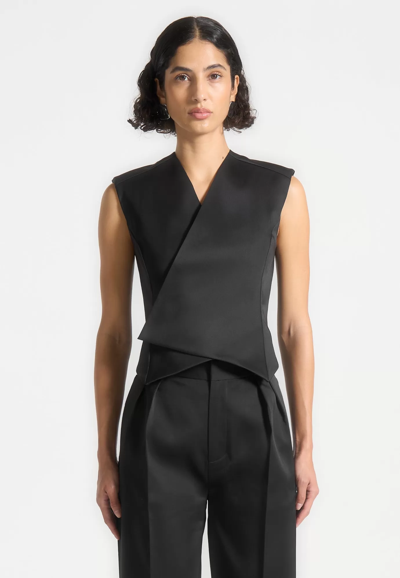 Sale Sateen Wrap Waistcoat - Blazers & Waistcoats