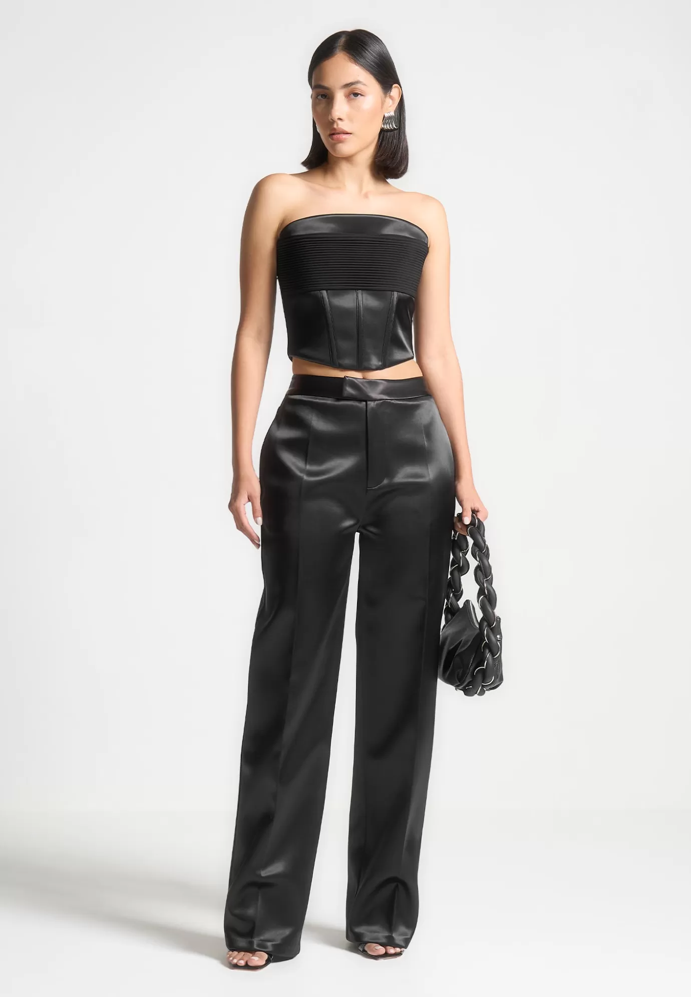 Outlet Satin Tailored Trousers - Matching Sets