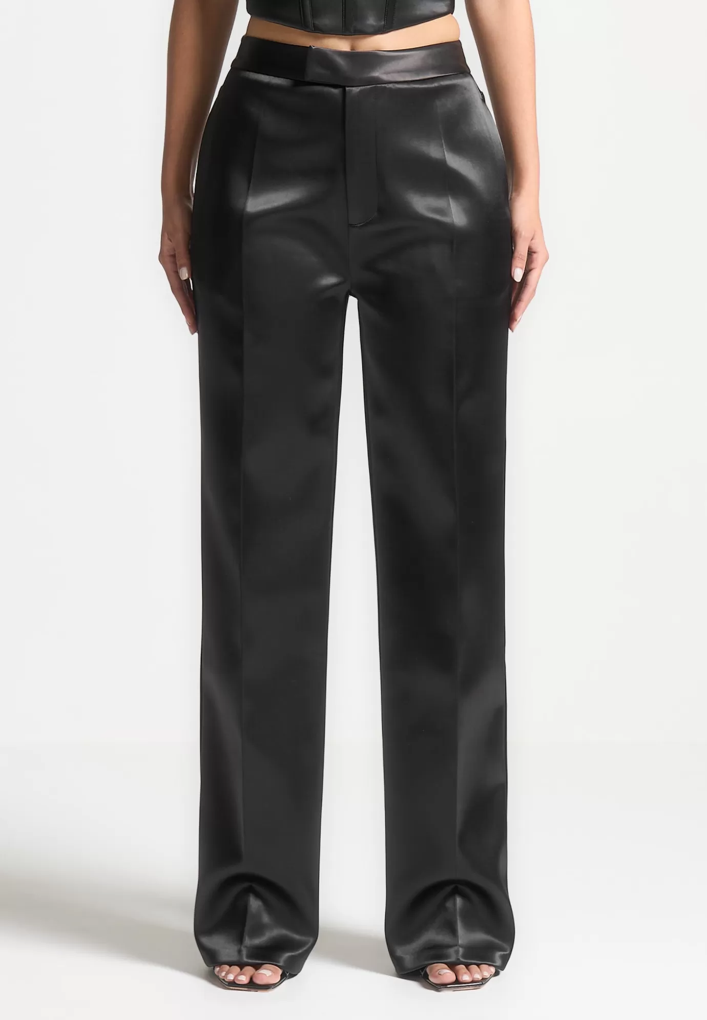 Outlet Satin Tailored Trousers - Matching Sets