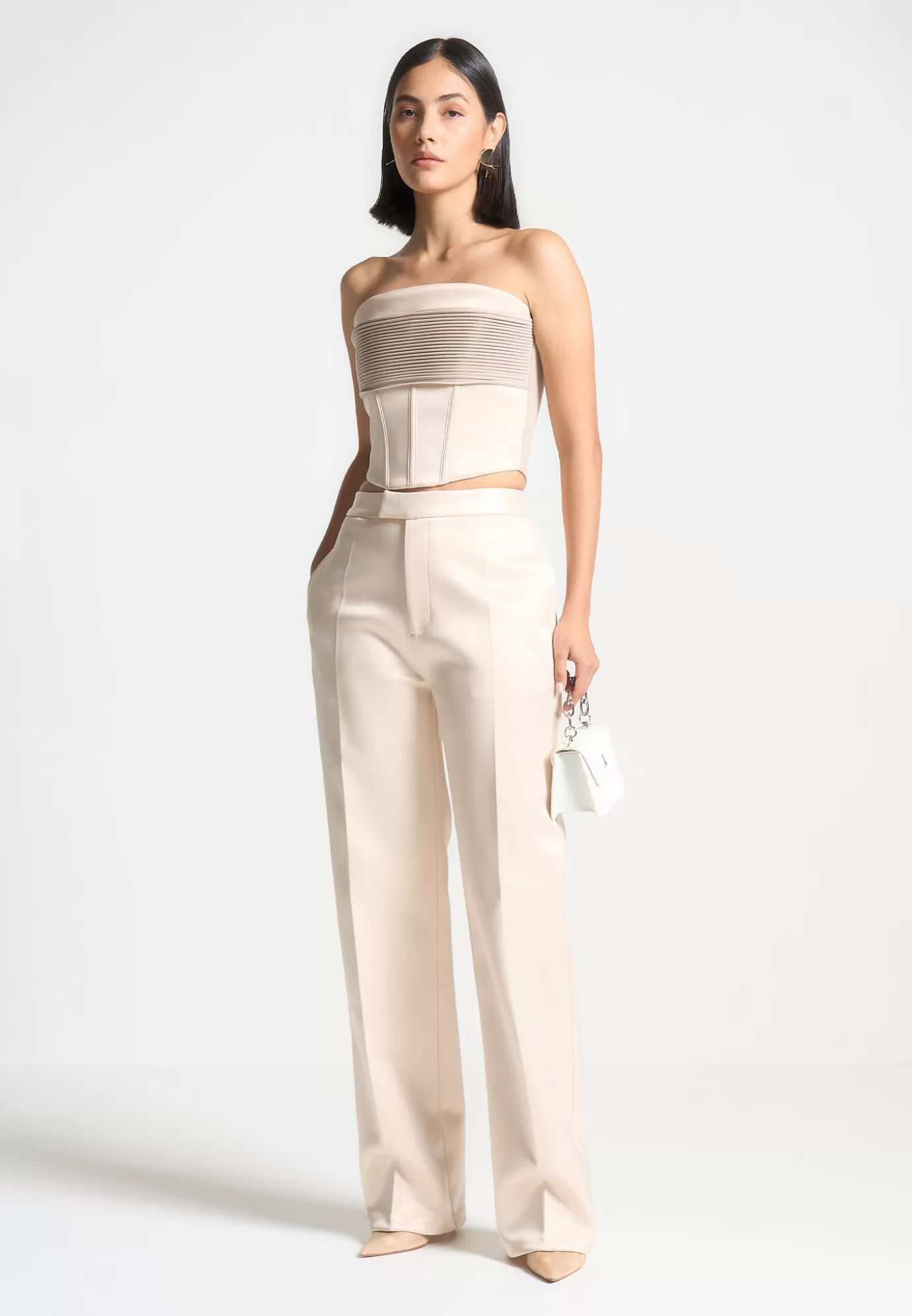 Flash Sale Satin Tailored Trousers - Formal Trousers