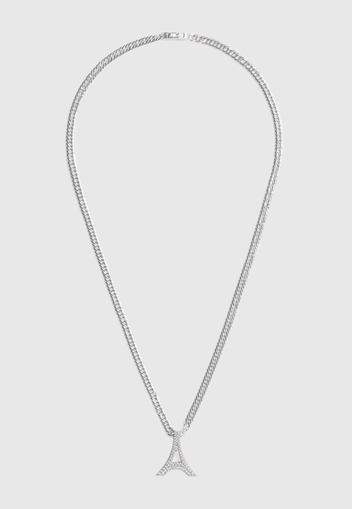 Fashion Sterling Iced Eiffel Pendant Necklace - Jewellery