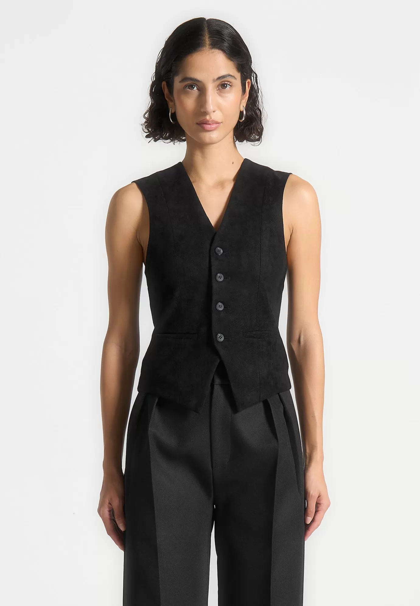 Shop Suede Cinch Waistcoat - Suits